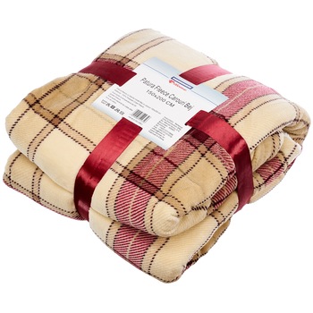 Patura Heinner Home Fleece Carouri, Bej/Visiniu Patura Heinner Home Fleece Carouri, Bej/Visiniu