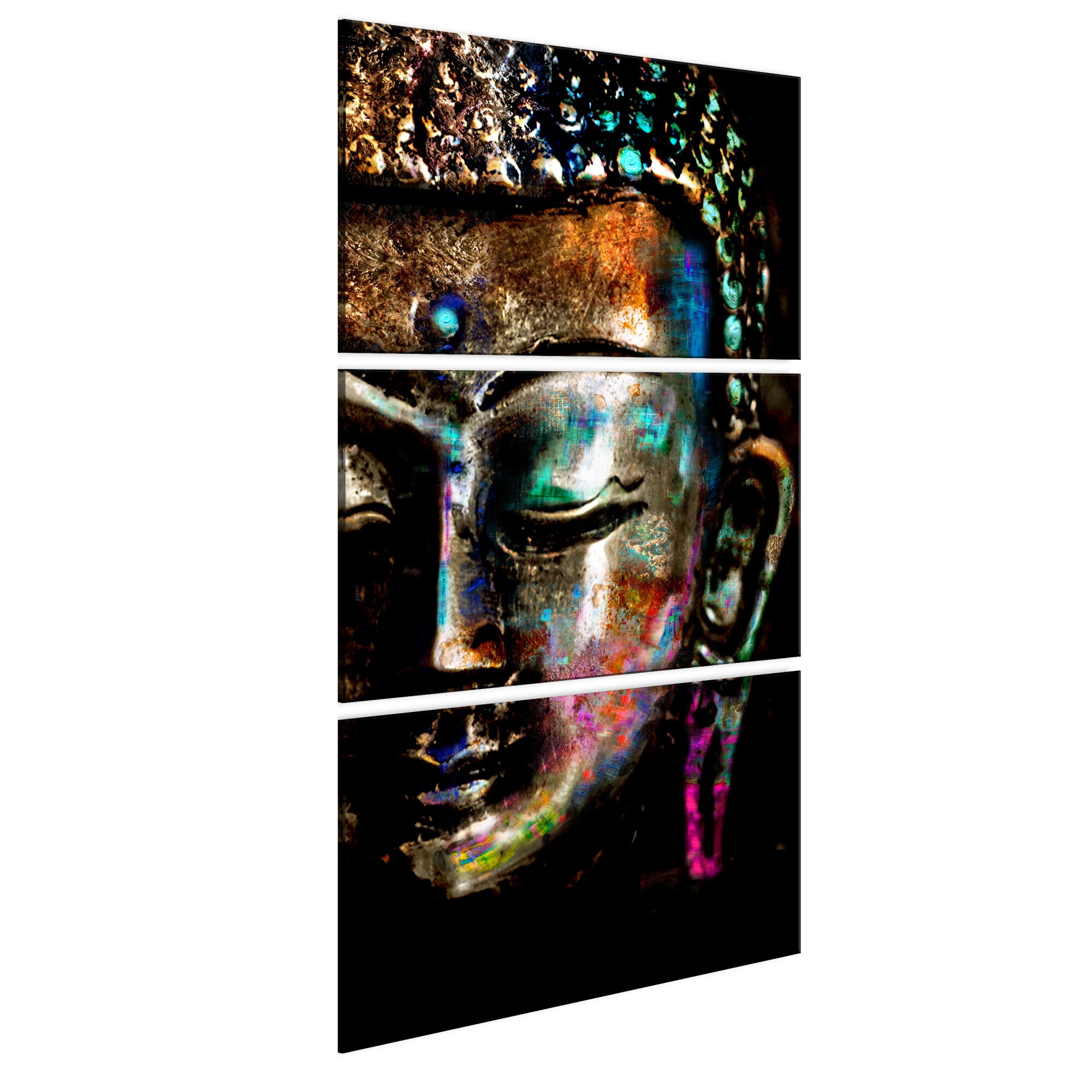 Tablou canvas 3 piese - Buddha paSnic - 30 x 60 cm