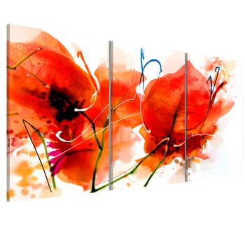 Tablou canvas 3 piese - Gradina de toamna - 60 x 30 cm Tablou canvas 3 piese - Gradina de toamna - 60 x 30 cm