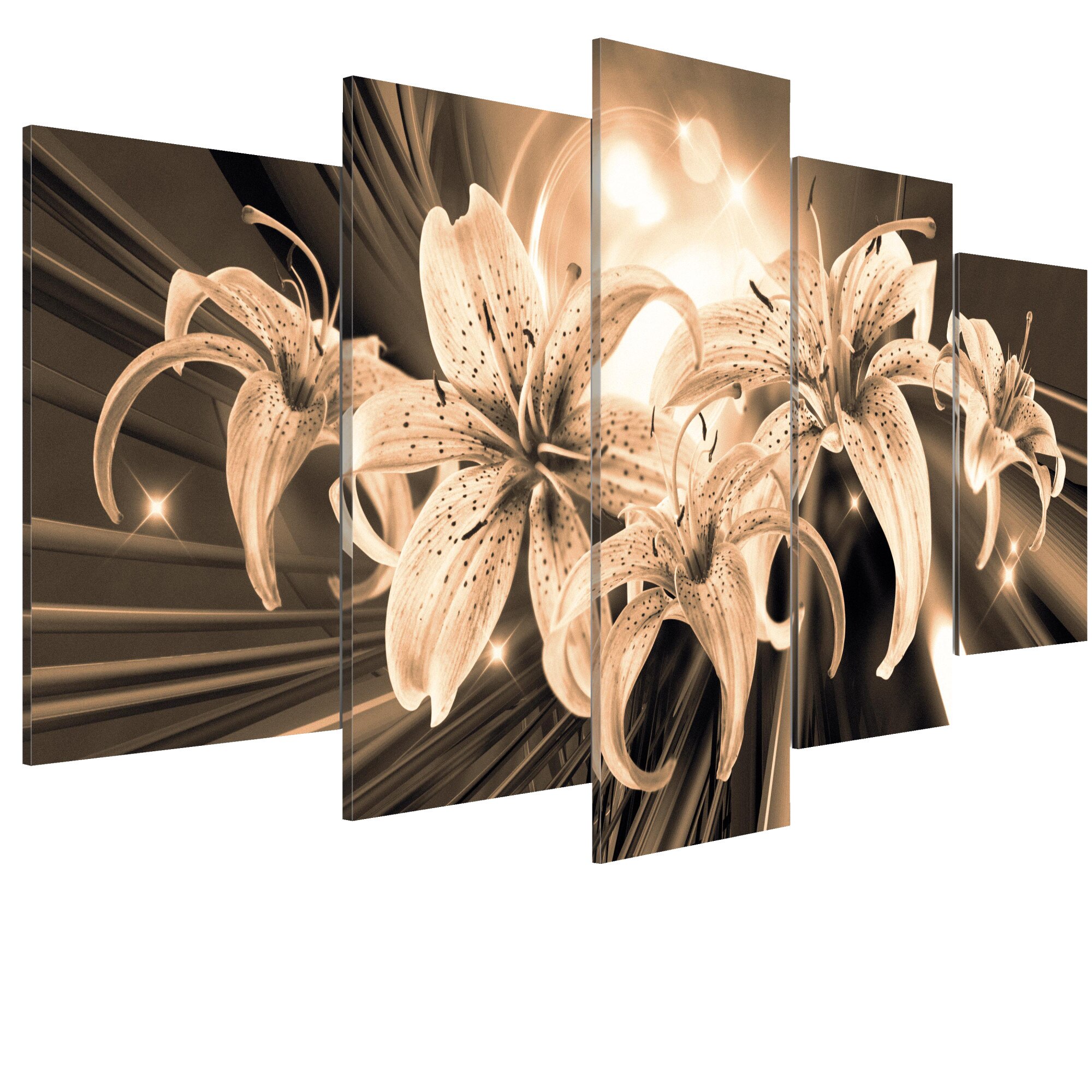 Tablou canvas 5 piese - Buchet de amintiri - 200 x 100 cm