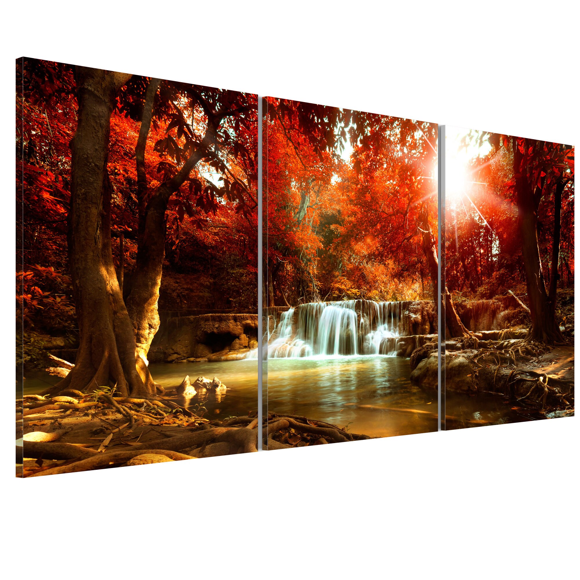 Tablou canvas 3 piese - Calma toamna - 60 x 30 cm