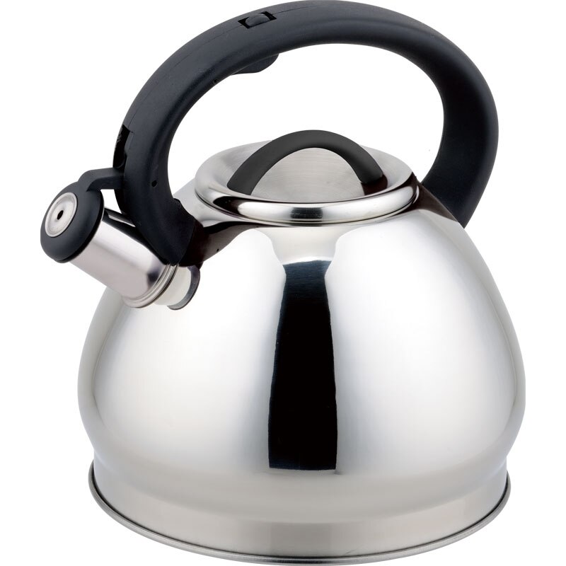 Ceainic Bohmann din inox, 3L, argintiu cu maner din silicon negru