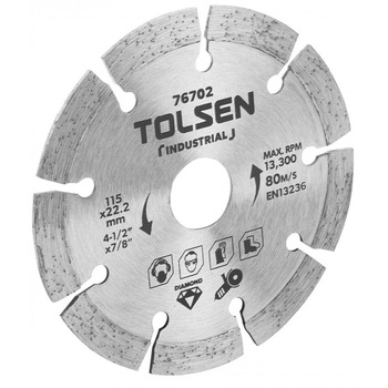 Lama de taiere diamantata Tolsen, 230 x 22.2 mm, max rpm 6650 intrerupt Lama de taiere diamantata Tolsen, 230 x 22.2 mm, max rpm 6650 intrerupt