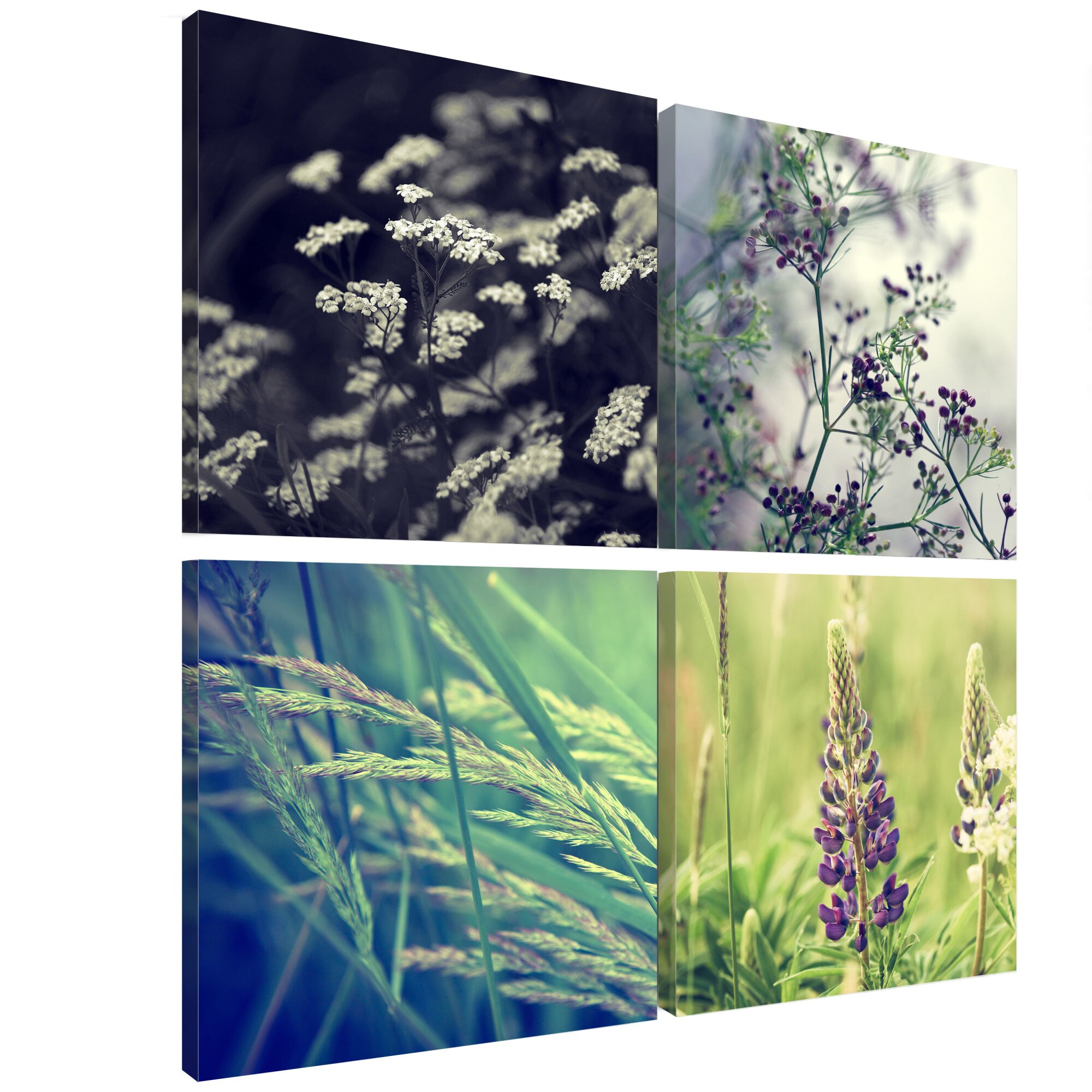 Tablou canvas 4 piese - Camp magic - 60 x 60 cm