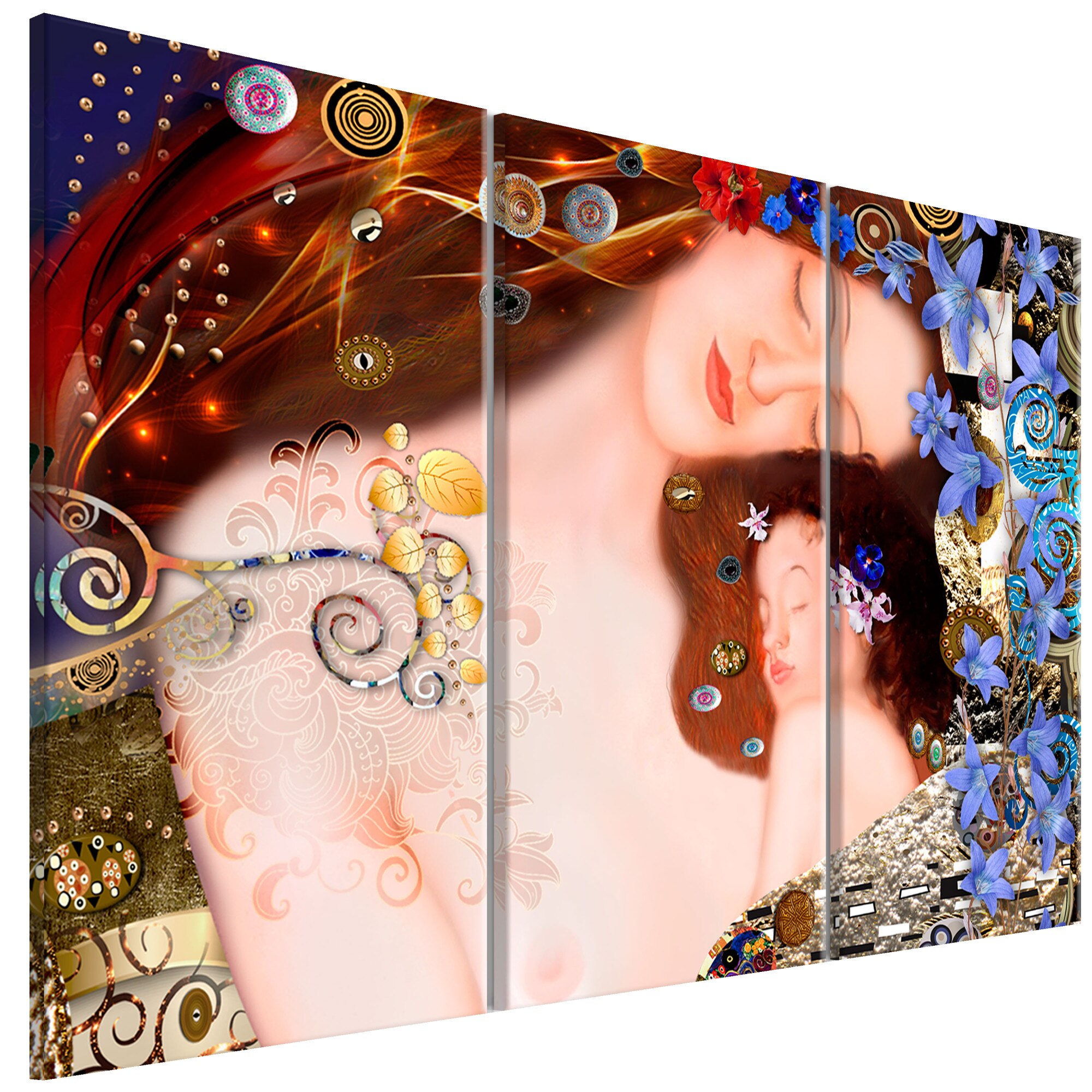 Tablou canvas 3 piese - ImbratiSarea mamei - 90 x 60 cm