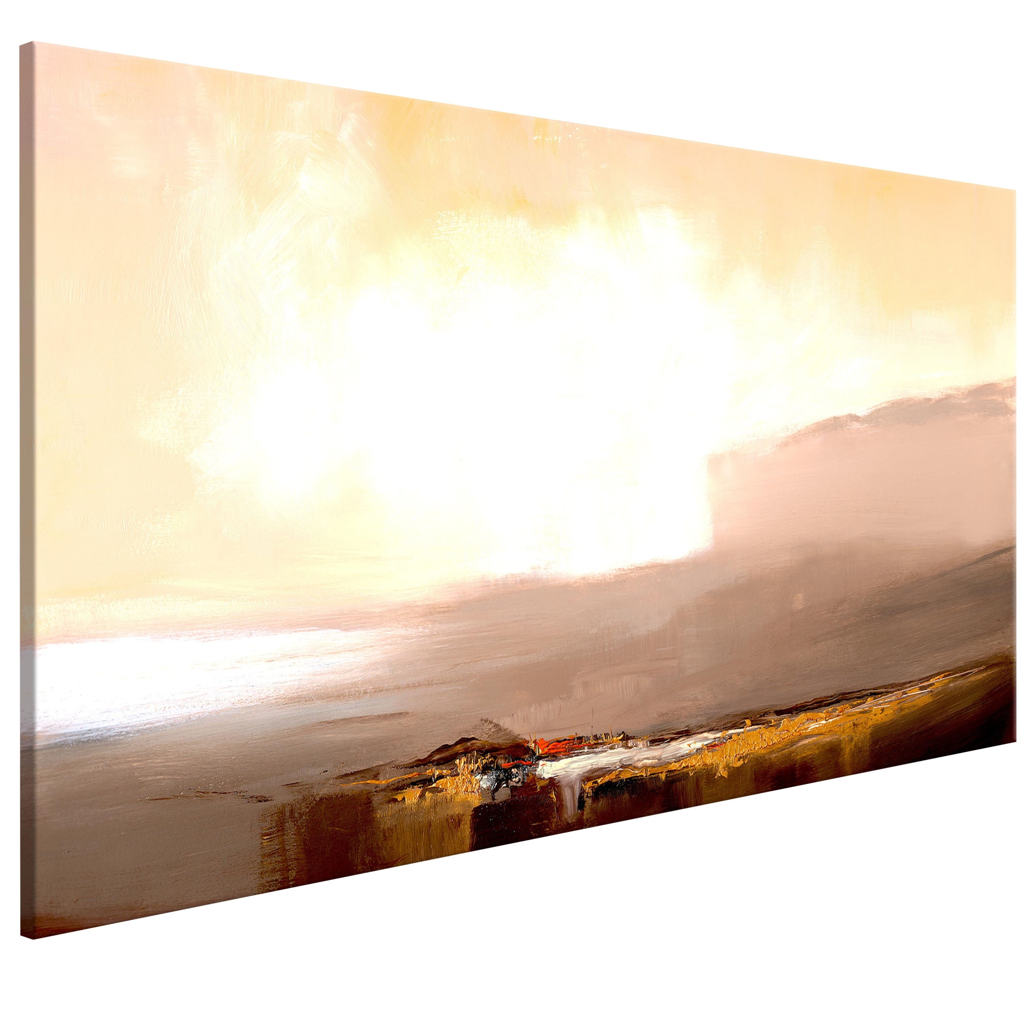 Tablou canvas - Inceputul sfarSitului Bej Ingust - 135 x 45 cm