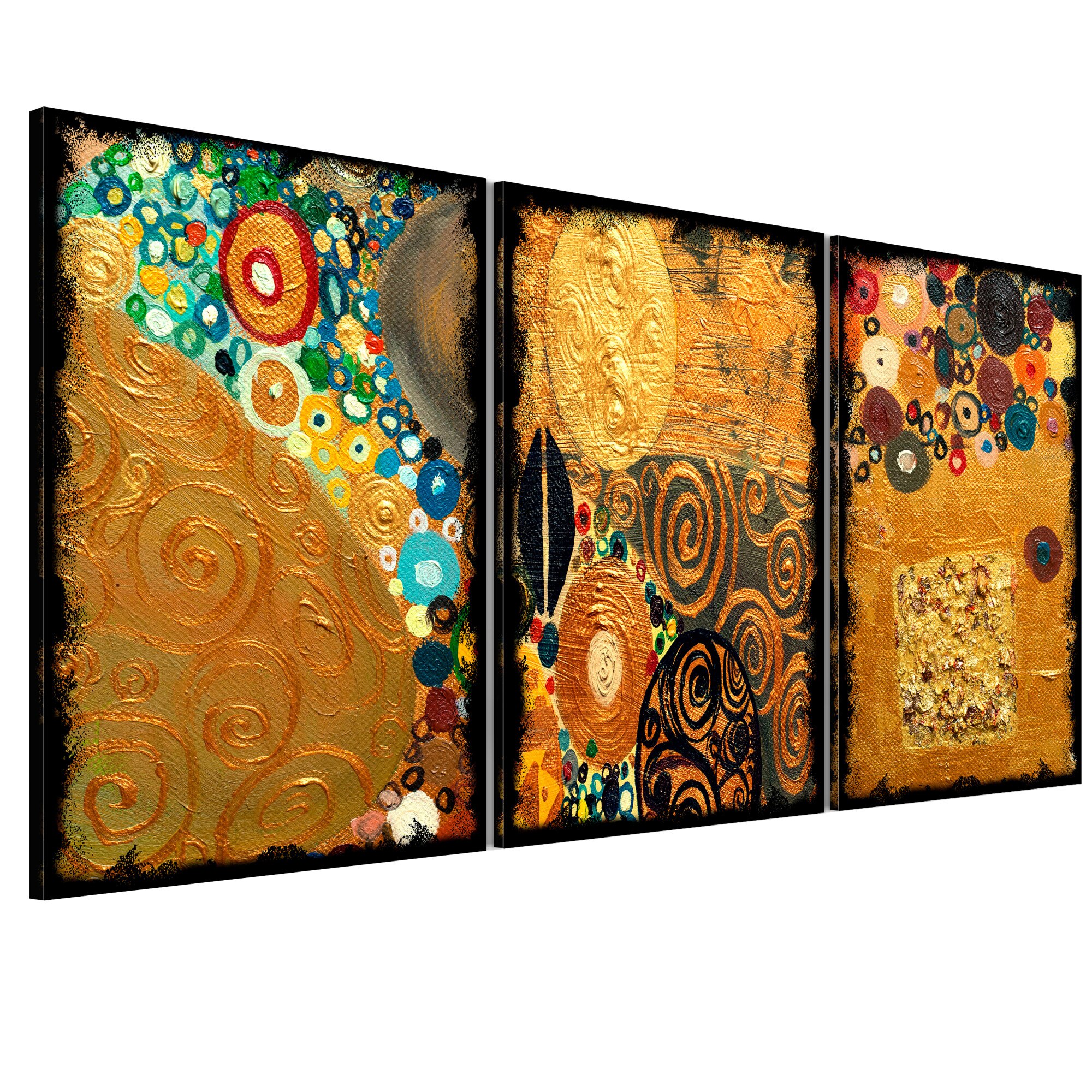 Tablou canvas 3 piese - Imaginatia de aur - 60 x 30 cm