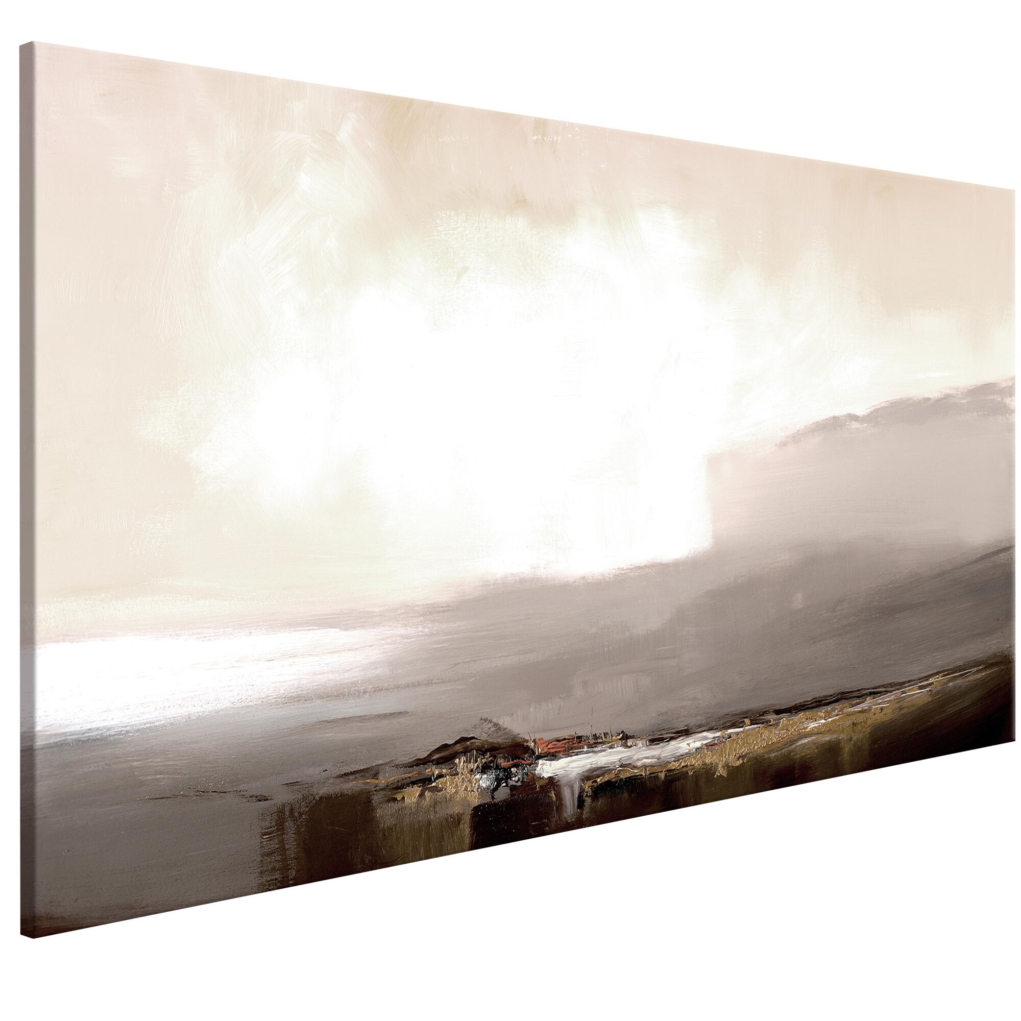 Tablou canvas - Inceputul sfarSitului Ingust Brown - 135 x 45 cm