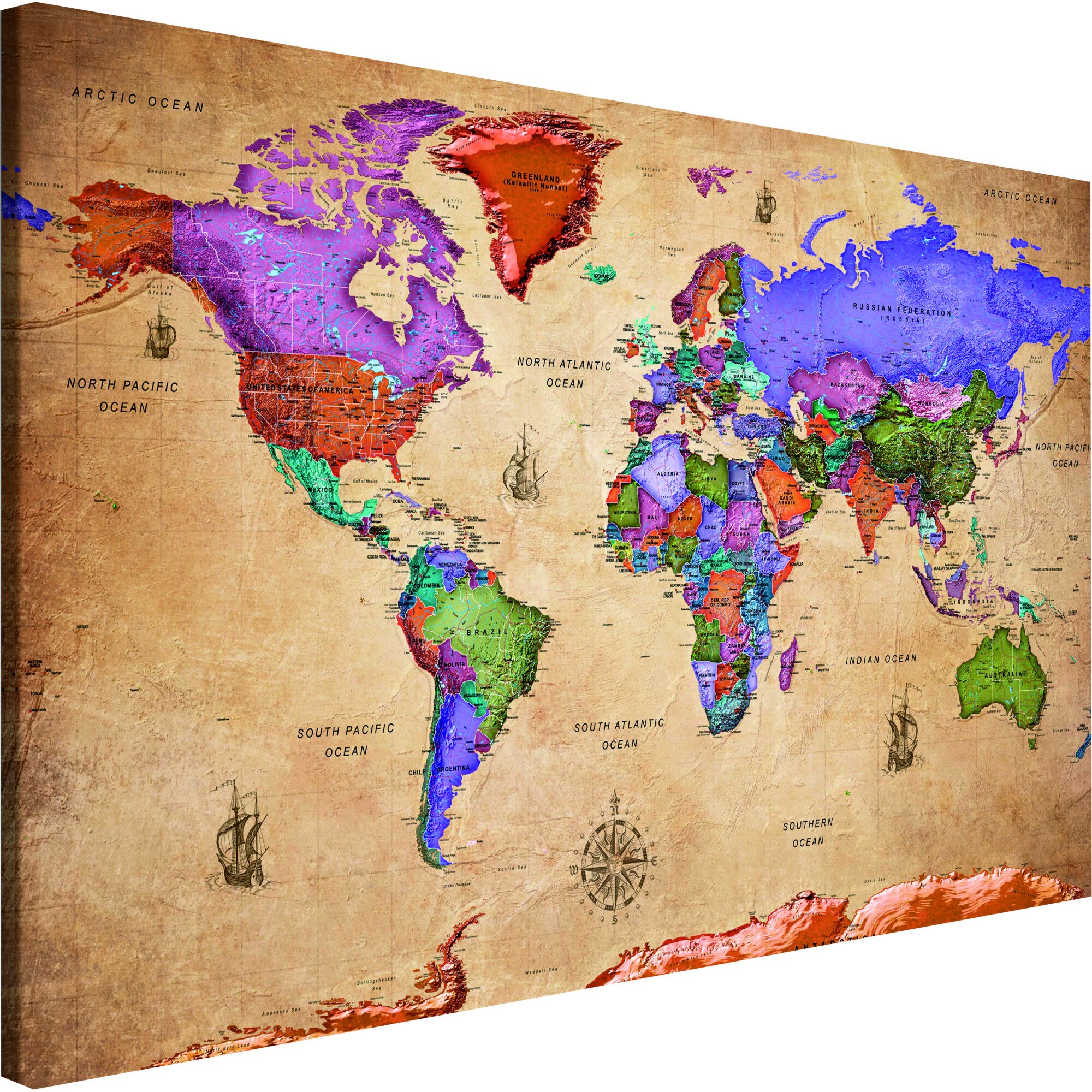 Tablou canvas - Calatorii pline de culoare largi - 120 x 80 cm