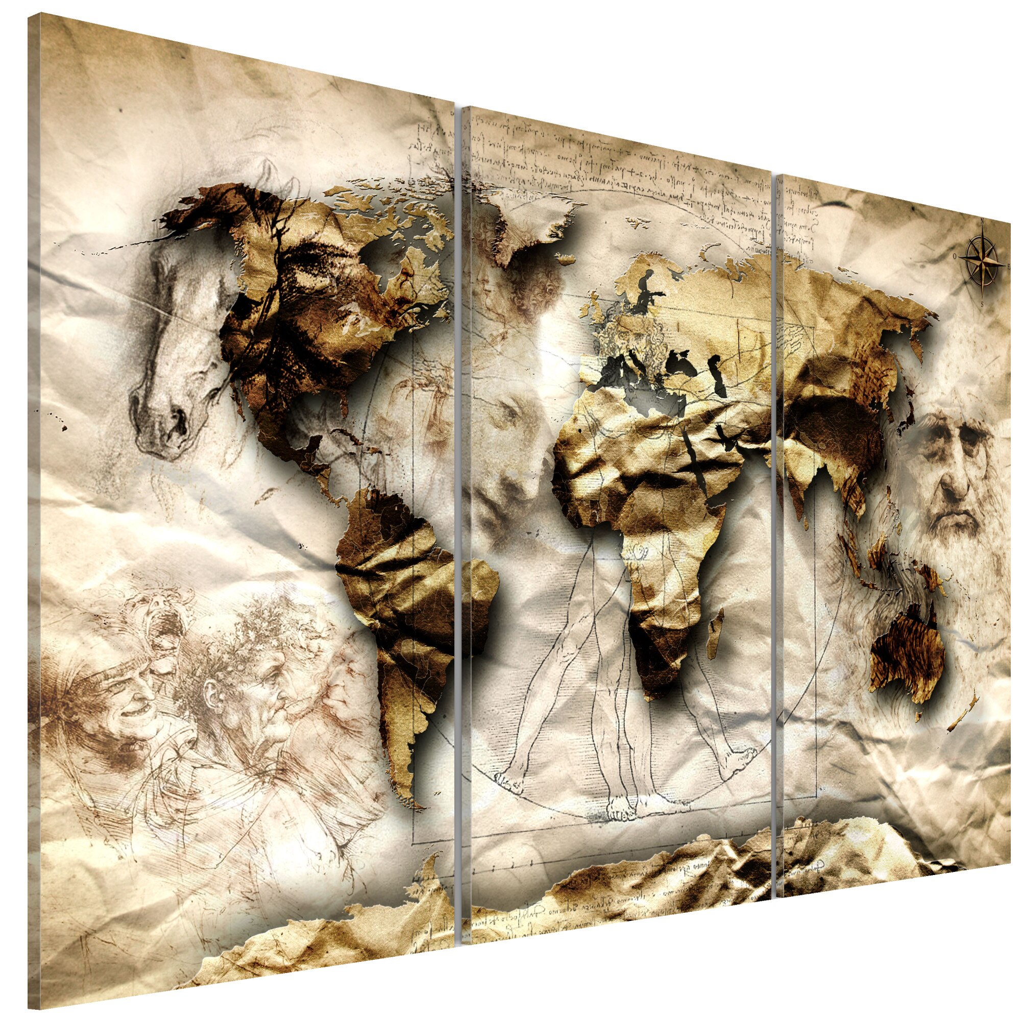 Tablou canvas 3 piese - Imperiul Stiintei - 90 x 60 cm