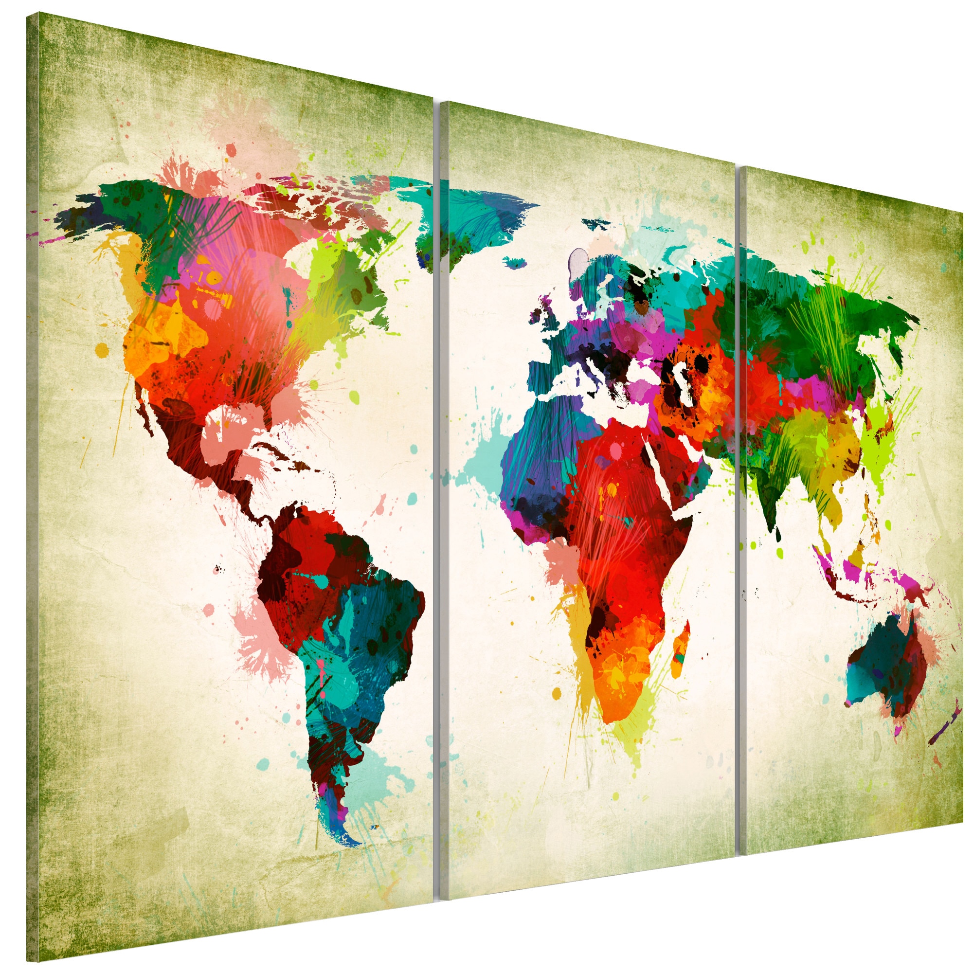 Tablou canvas 3 piese - In curcubeu - 90 x 60 cm