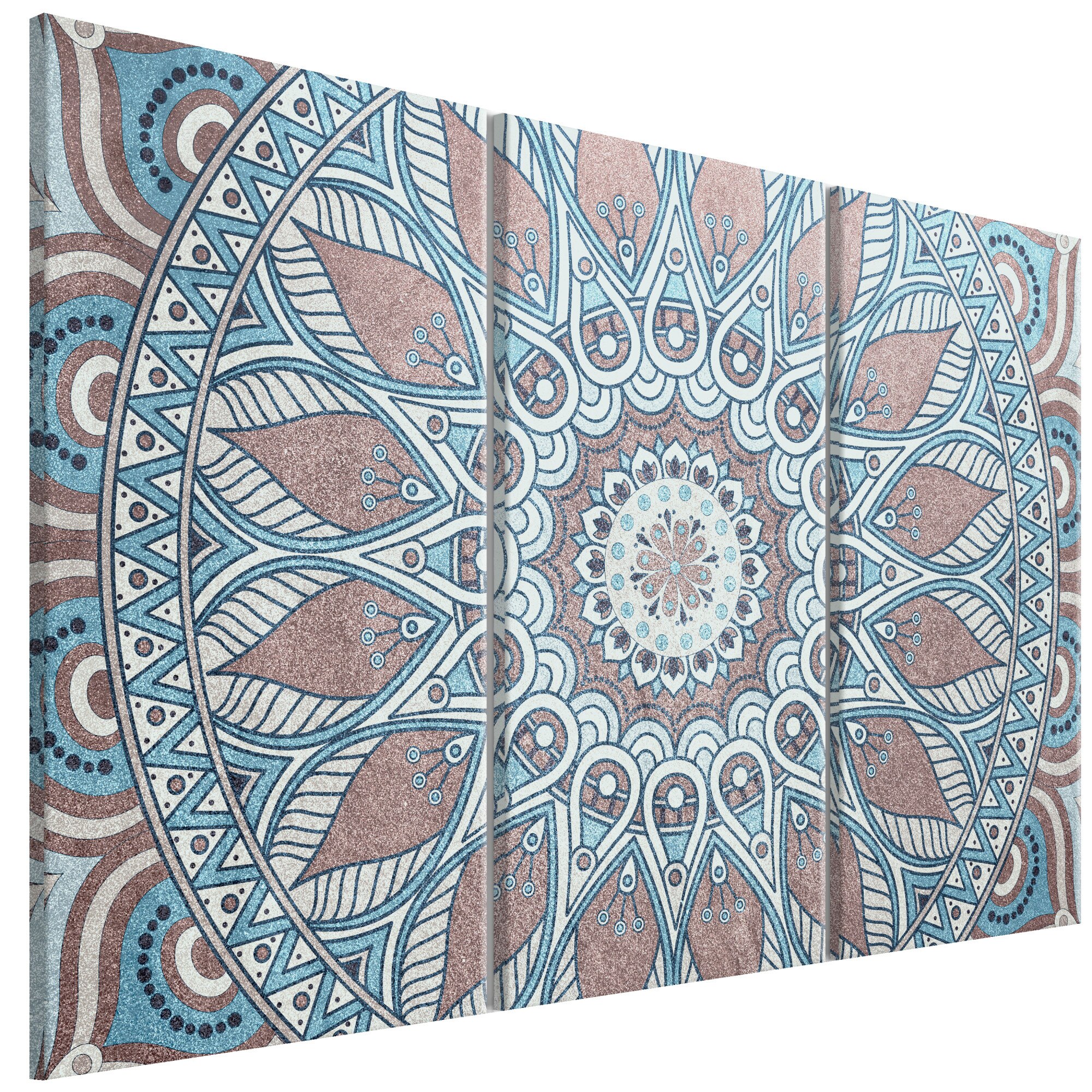 Tablou canvas 3 piese - Cercul oriental - 90 x 60 cm