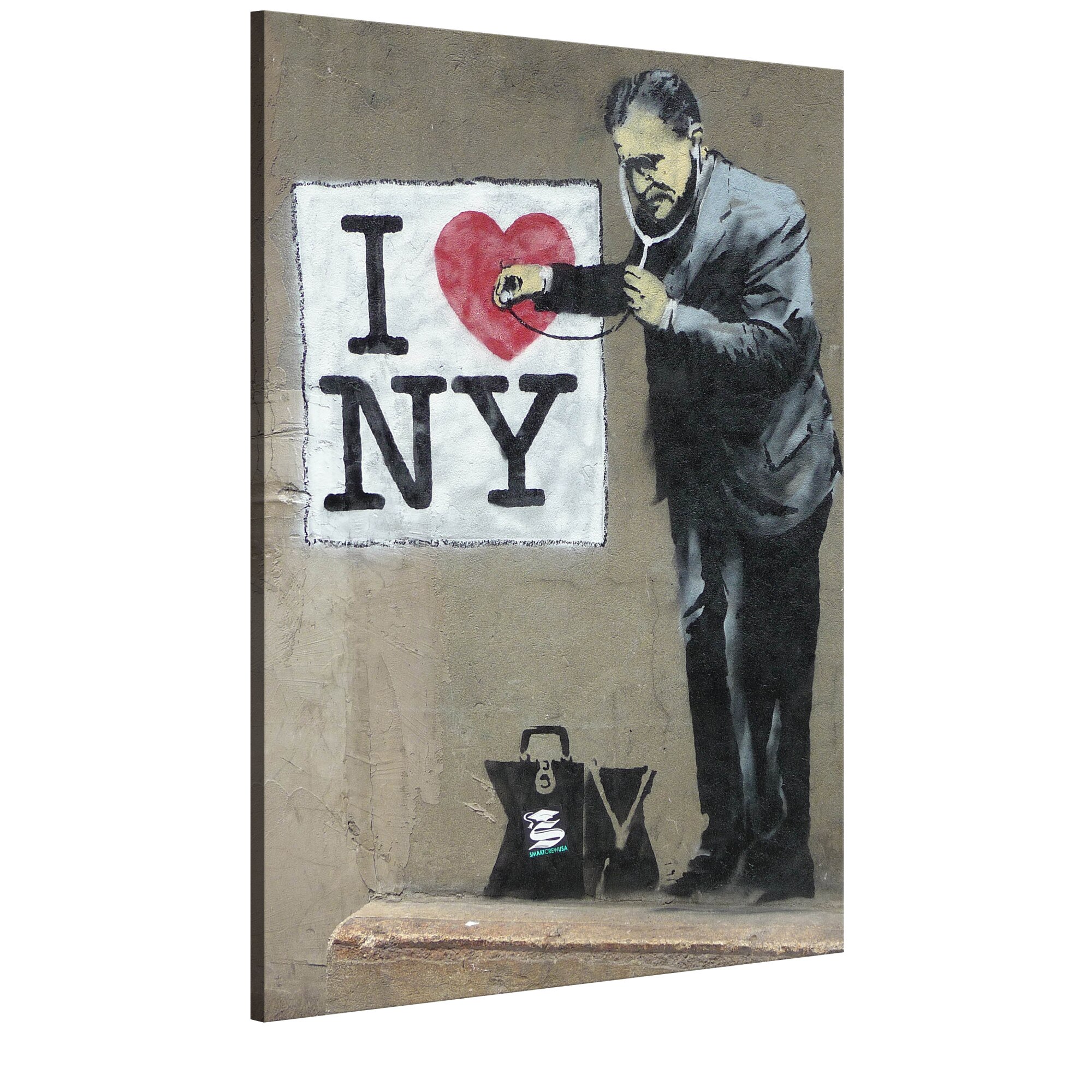Tablou canvas - Iubesc New York Banksy - 60 x 90 cm