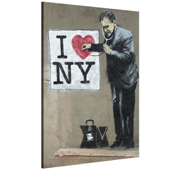 Tablou canvas - Iubesc New York Banksy - 80 x 120 cm