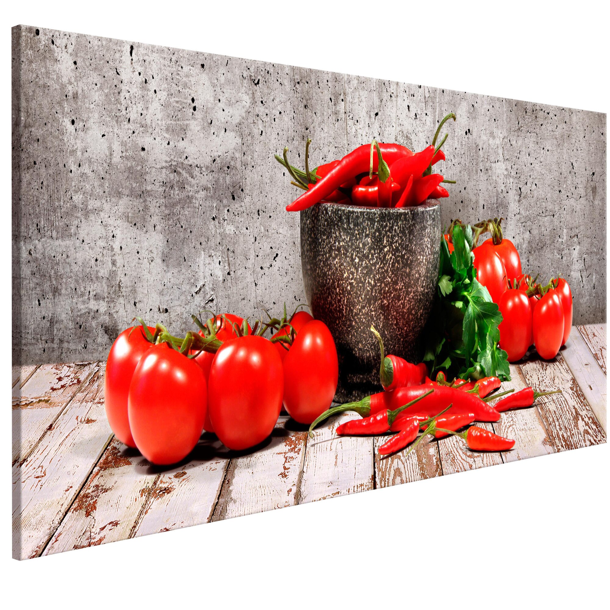 Tablou canvas - Legume roSii Beton Ingust - 150 x 50 cm