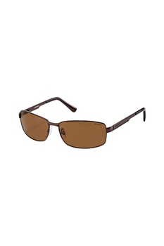 Polaroid, Ochelari de soare dreptunghiulari polarizati, Maro bronz, 63-16-130 Standard Polaroid, Ochelari de soare dreptunghiulari polarizati, Maro bronz, 63-16-130 Standard