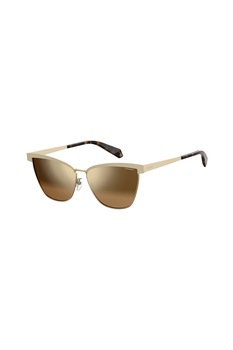 Polaroid, Ochelari de soare clubmaster polarizati, Bej deschis/Auriu, 60-13-150 Standard Polaroid, Ochelari de soare clubmaster polarizati, Bej deschis/Auriu, 60-13-150 Standard