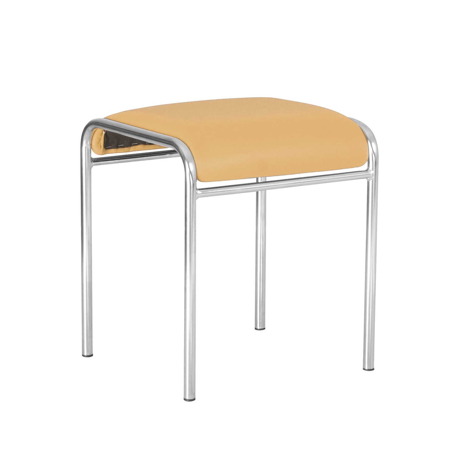 Scaun bucatarie MF CADDY CHROME, Ocru piele ecologica