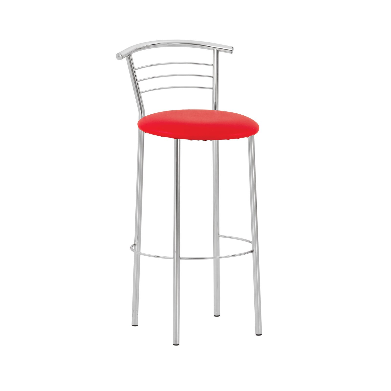 Scaun de bar MF MARCO Hoker, Rosu piele ecologica