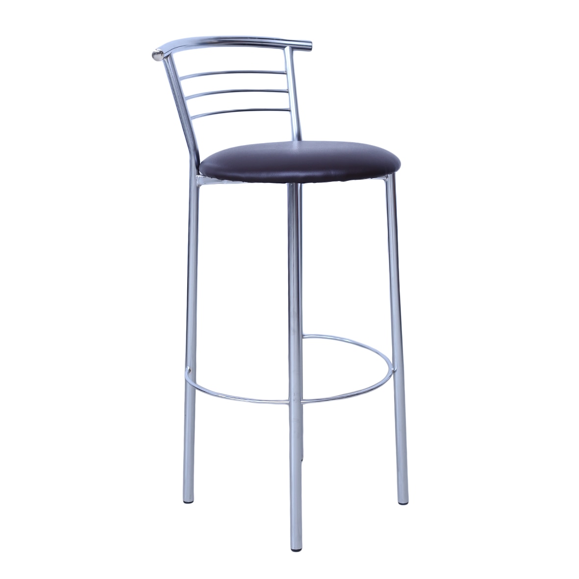 Scaun de bar MARCO Hoker, Negru piele ecologica