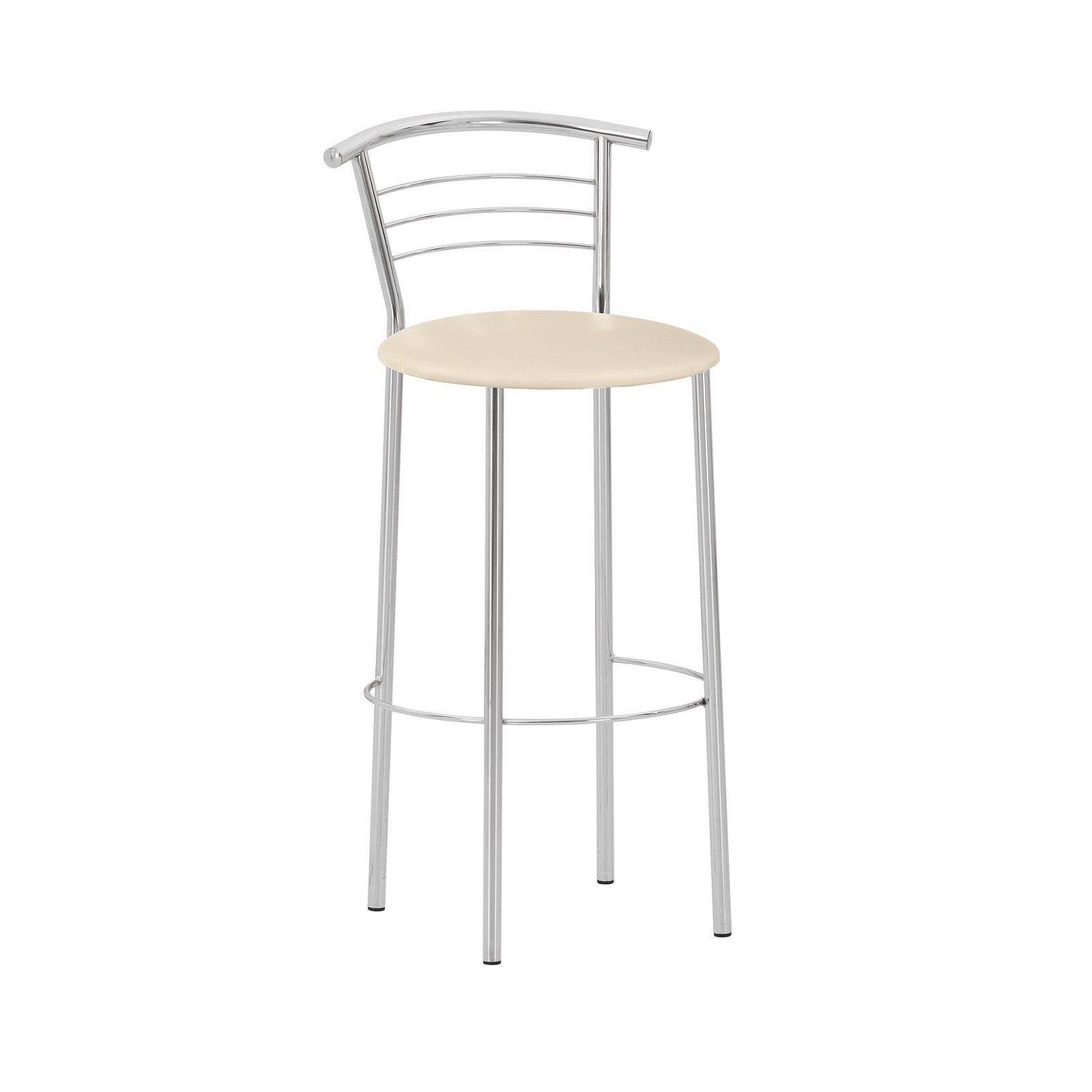 Scaun de bar MF MARCO Hoker, Crem piele ecologica