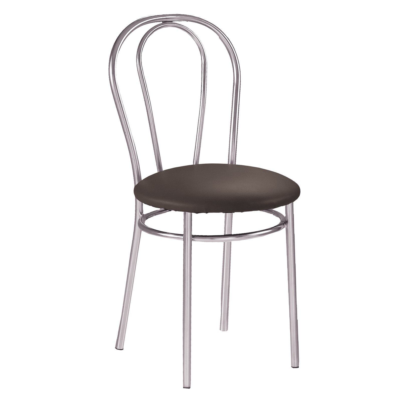 Scaun dining MF TULIPAN, cadru cromat, PU, Wenge