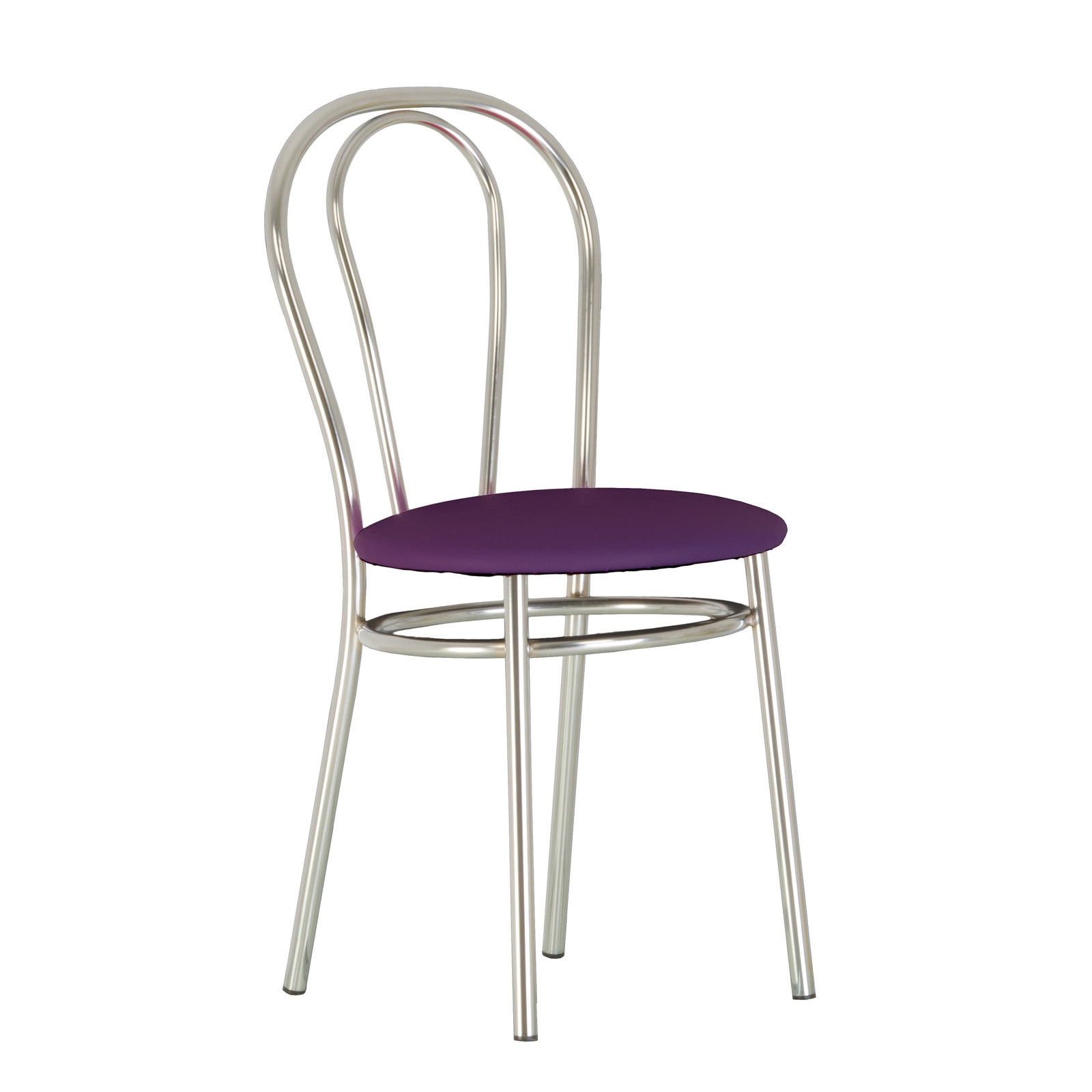 Scaun dining MF TULIPAN, cadru cromat, PU, Mov