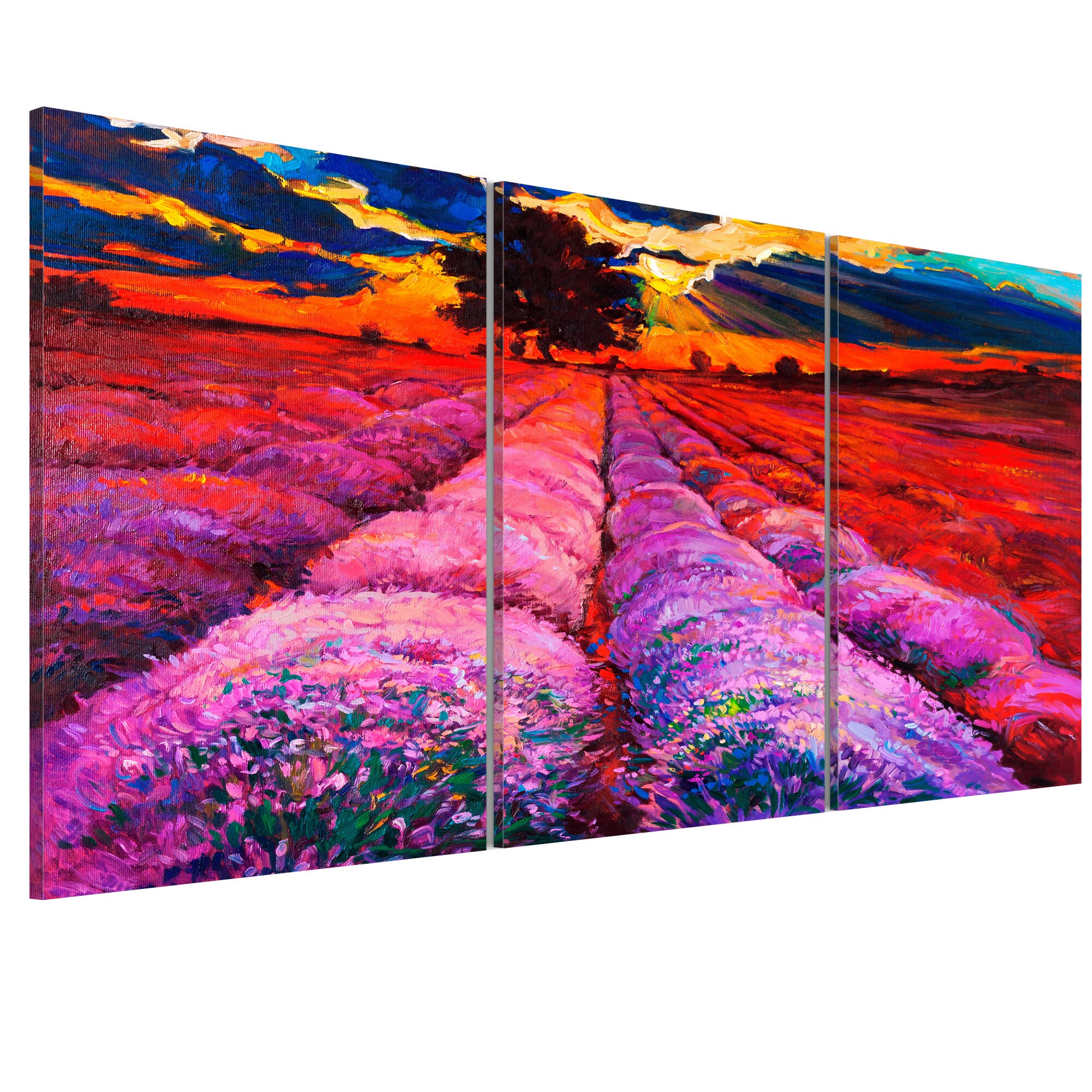 Tablou canvas 3 piese - Land of Colors - 120 x 60 cm