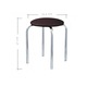 Set 4 taburete Chico, cadru cromat, piele ecologica, wenge