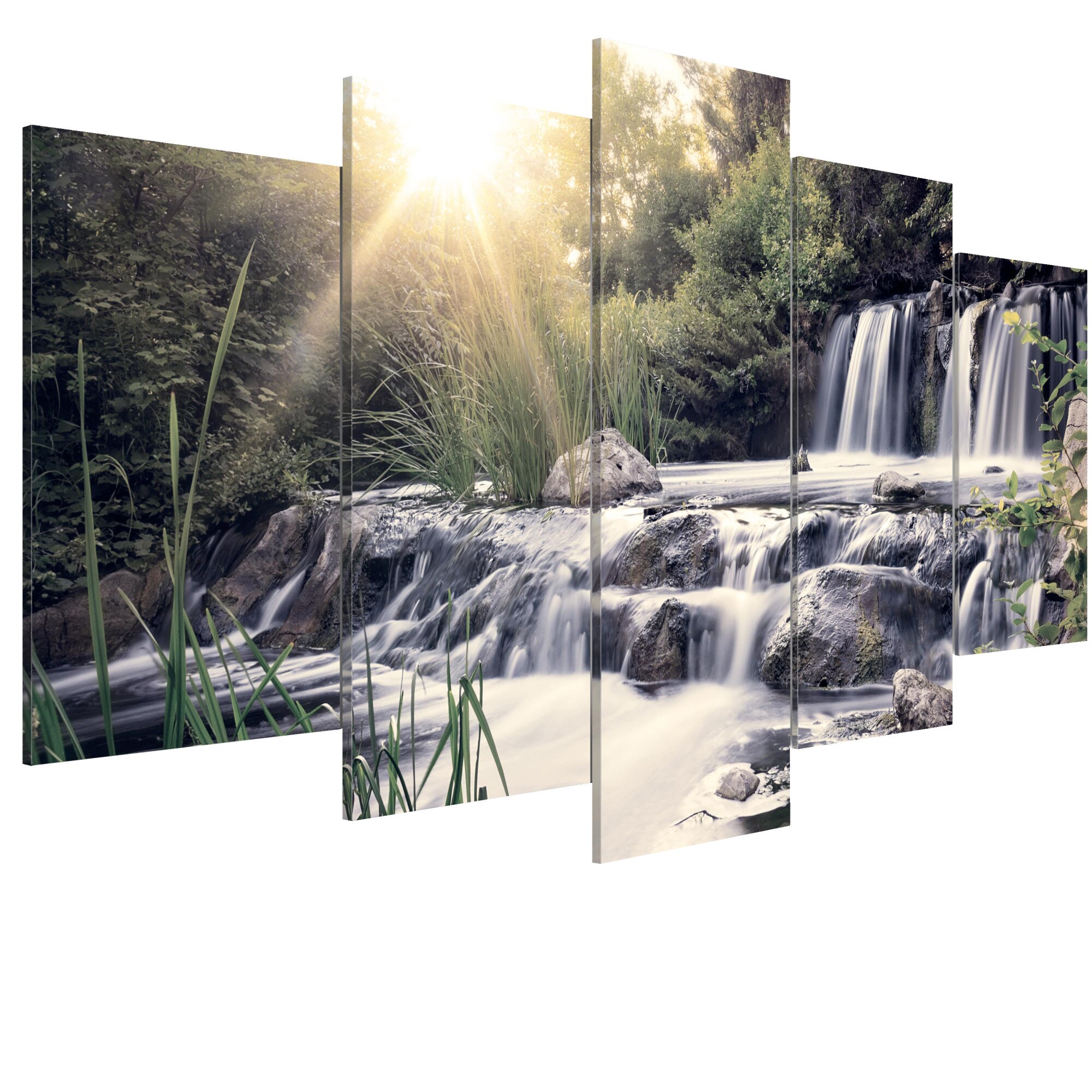 Tablou canvas 5 piese - Cascada Viselor - 100 x 50 cm