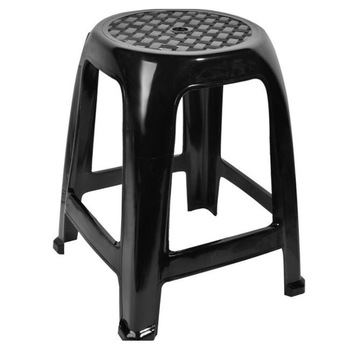 Scaun Tamburet negru din plastic , 26x26x45 cm , ATS, pentru hol , living, baie , dormitor Scaun Tamburet negru din plastic , 26x26x45 cm , ATS, pentru hol , living, baie , dormitor