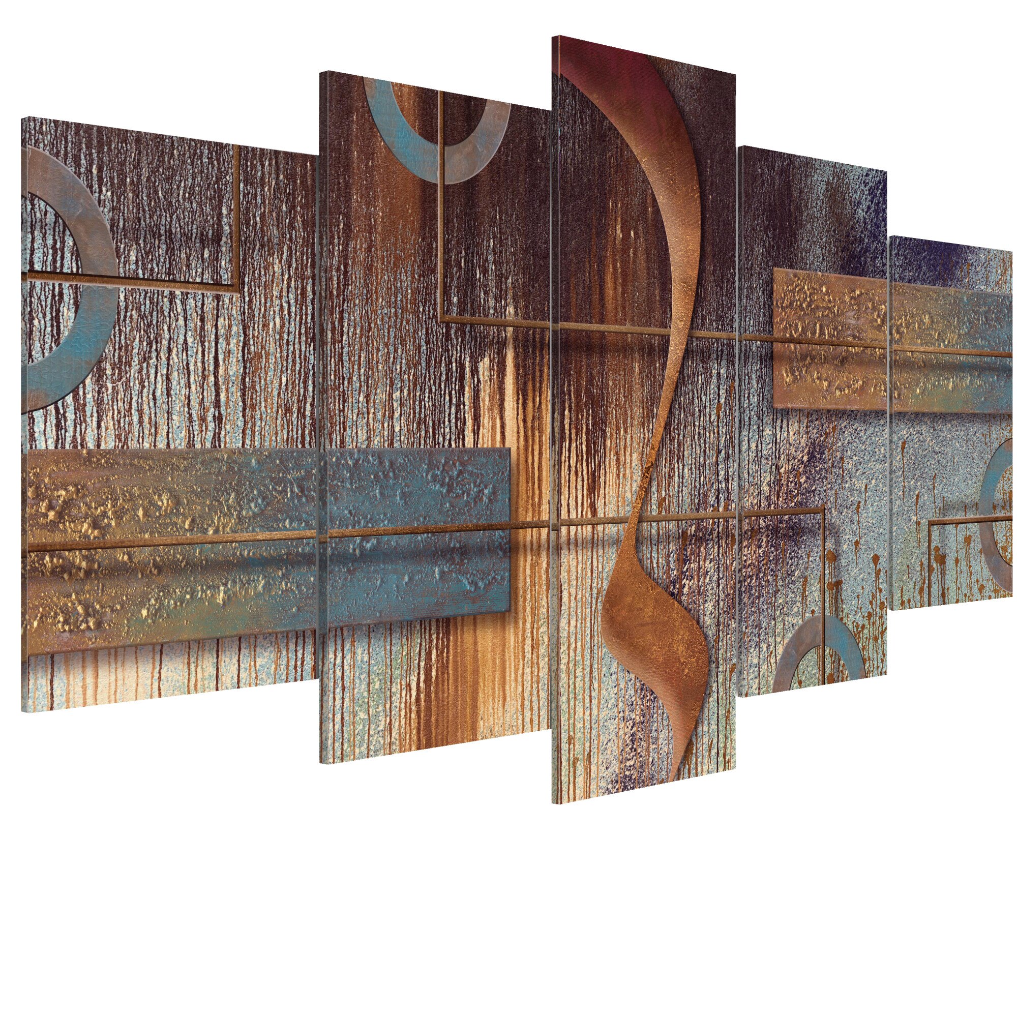 Tablou canvas 5 piese - Compozitie orientala - 200 x 100 cm