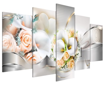 Tablou canvas 5 piese - Compozitie eleganta - 100 x 50 cm Tablou canvas 5 piese - Compozitie eleganta - 100 x 50 cm