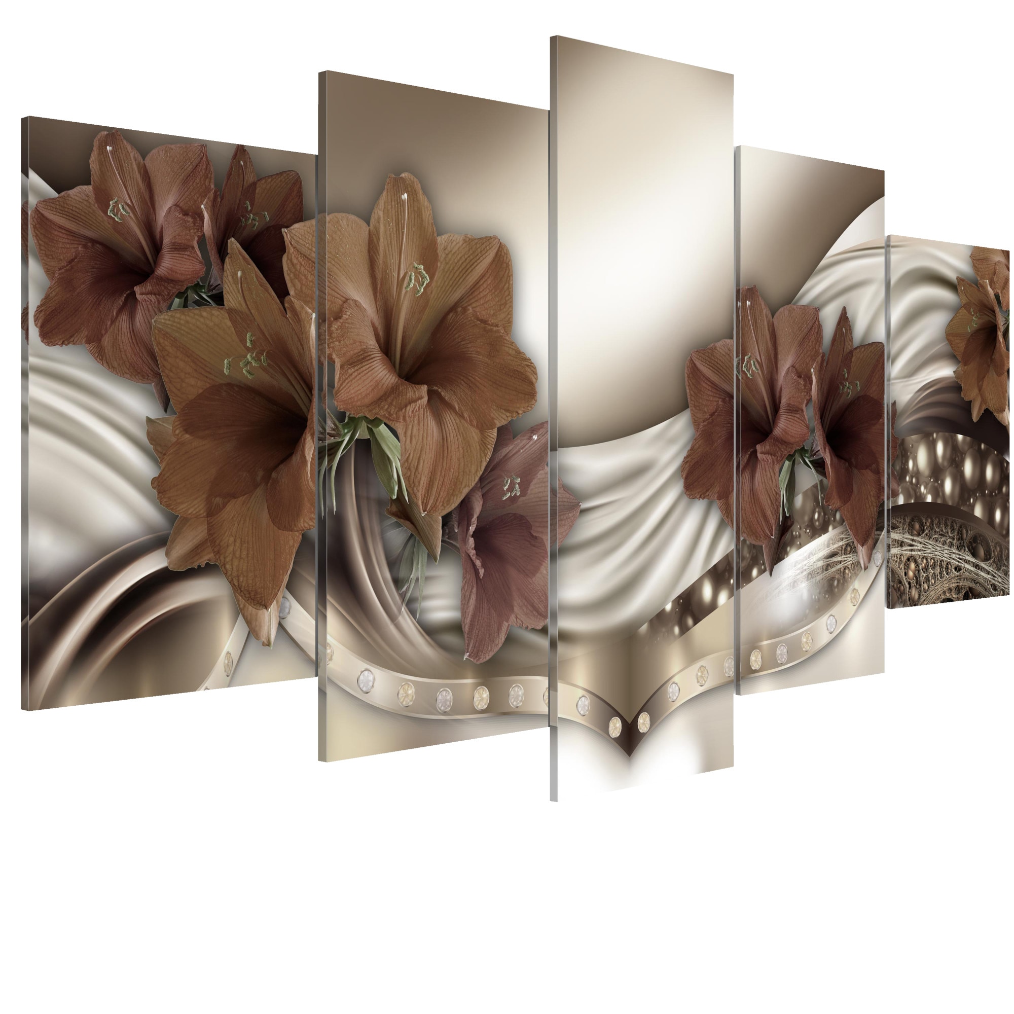 Tablou canvas 5 piese - Colier printesa - 200 x 100 cm