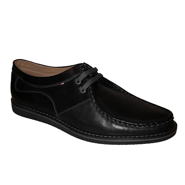 Pantof-mocasin LIRA barbati piele naturala, negru, 44