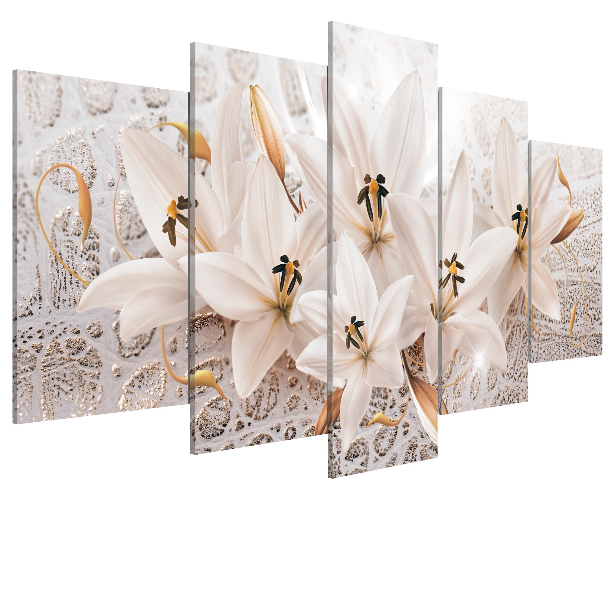 Tablou canvas 5 piese - Comoara Mildiei - 100 x 50 cm