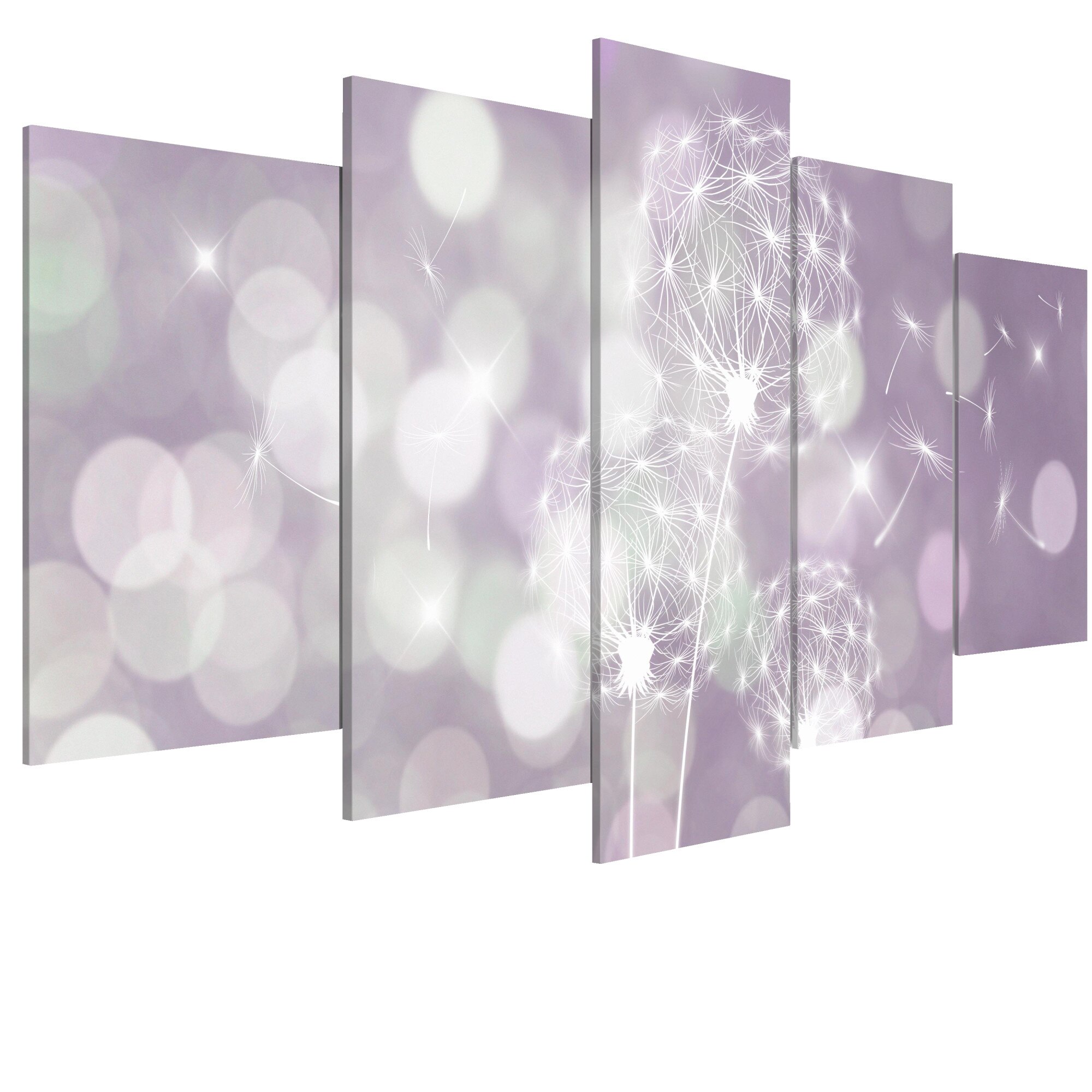 Tablou canvas 5 piese - Concert violet - 200 x 100 cm