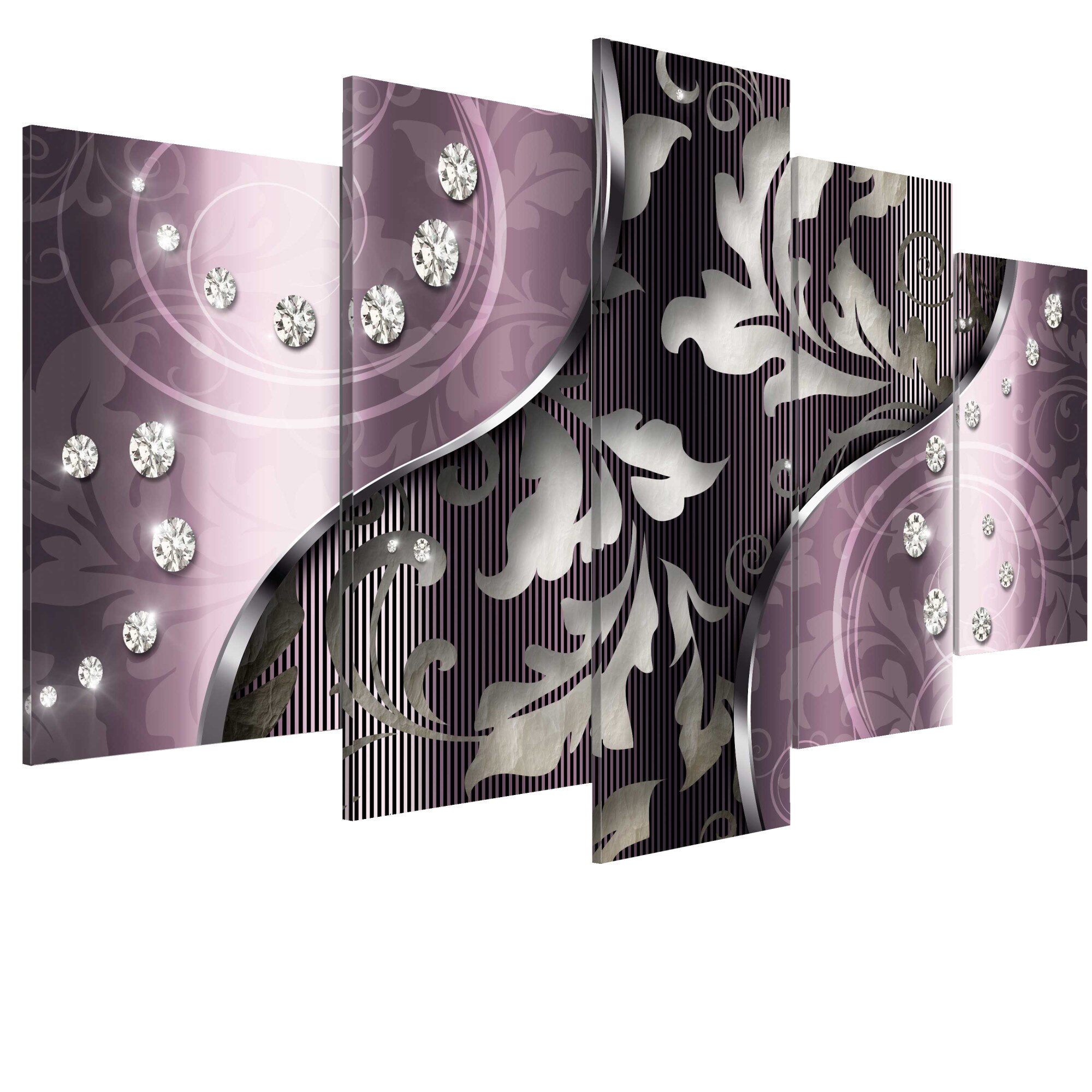 Tablou canvas 5 piese - Diamantele ... - 100 x 50 cm