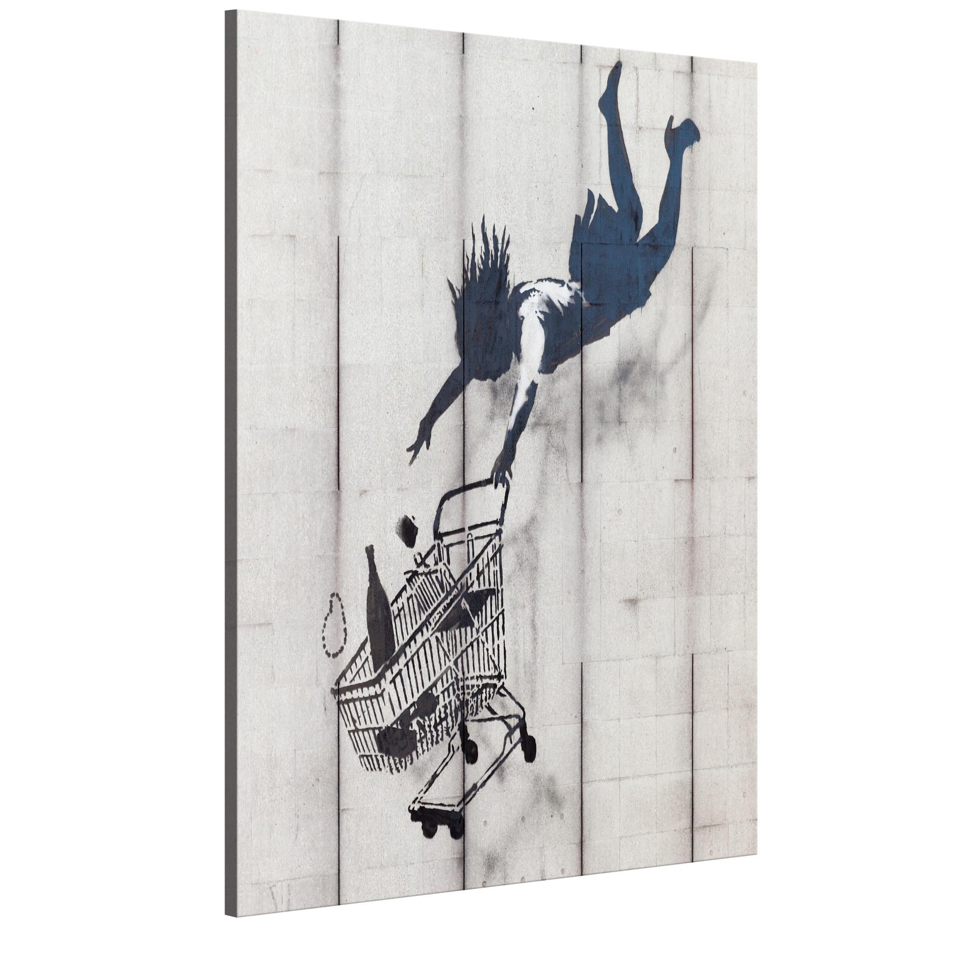 Tablou canvas - Cumparati pana cand va aruncati de Banksy - 80 x 120 cm