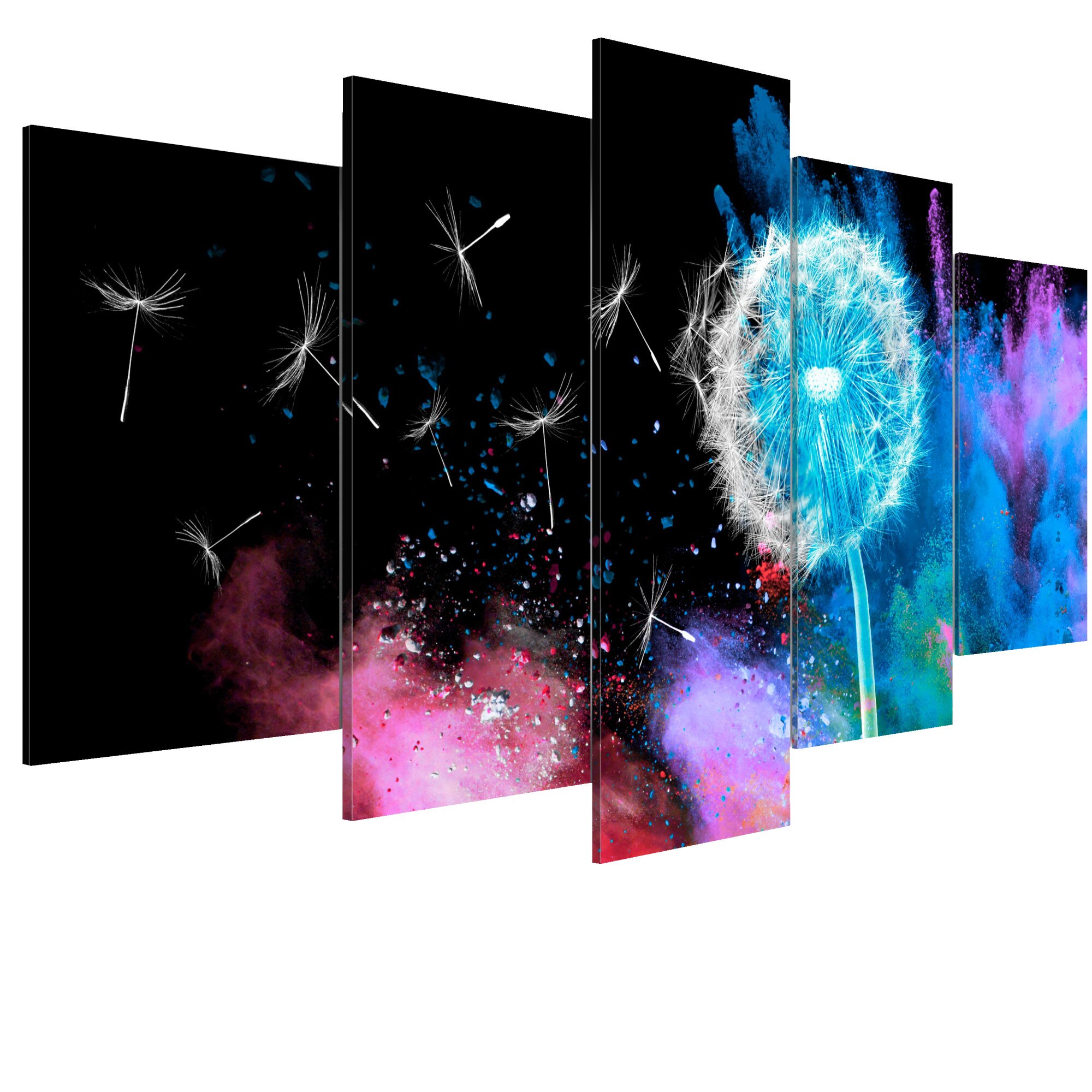 Tablou canvas 5 piese - Culoarea blandetii - 100 x 50 cm