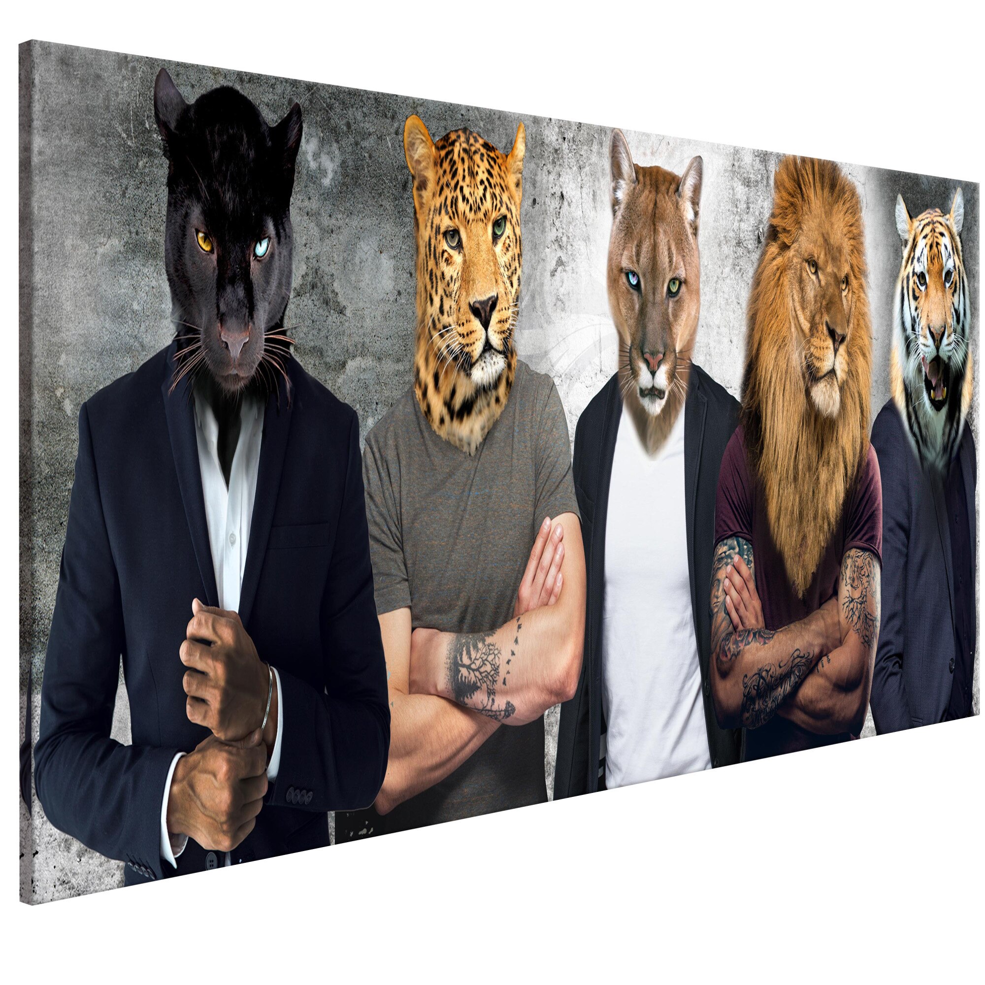 Tablou canvas - Diferite fete Inguste - 150 x 50 cm