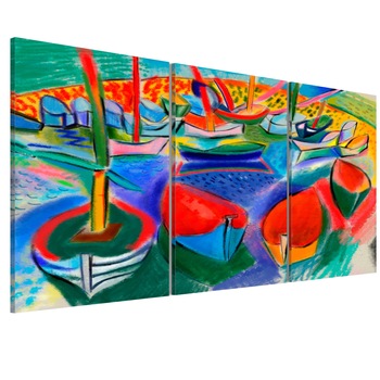 Tablou canvas 3 piese - Marea de culori - 120 x 60 cm Tablou canvas 3 piese - Marea de culori - 120 x 60 cm