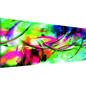 Tablou canvas - Nebunie de culoare - 120 x 40 cm