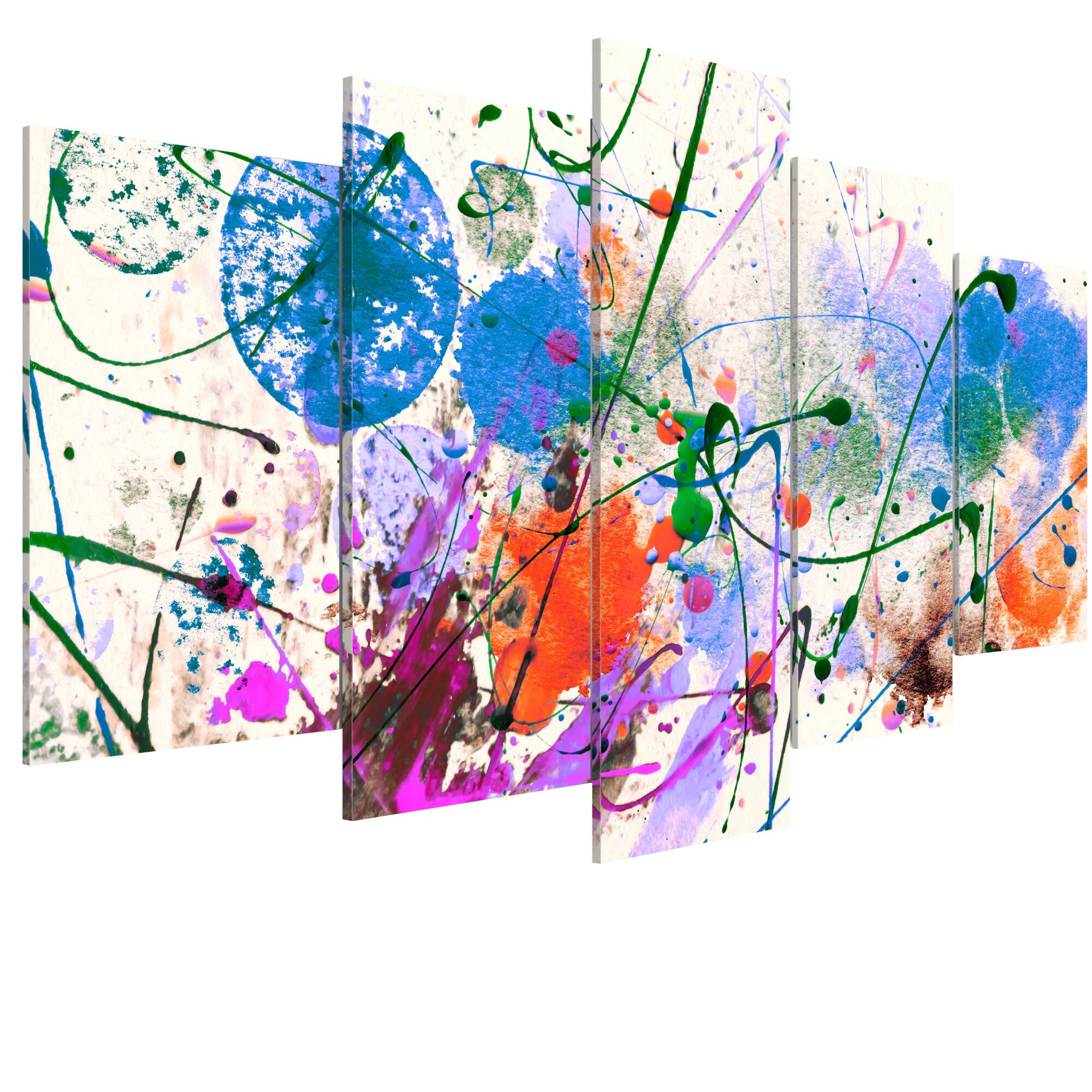 Tablou canvas 5 piese - Distractia artistului - 100 x 50 cm