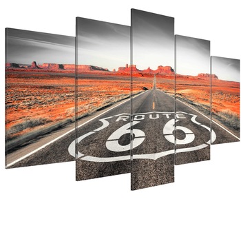 Tablou canvas 5 piese - Drumul mamei - 100 x 50 cm Tablou canvas 5 piese - Drumul mamei - 100 x 50 cm