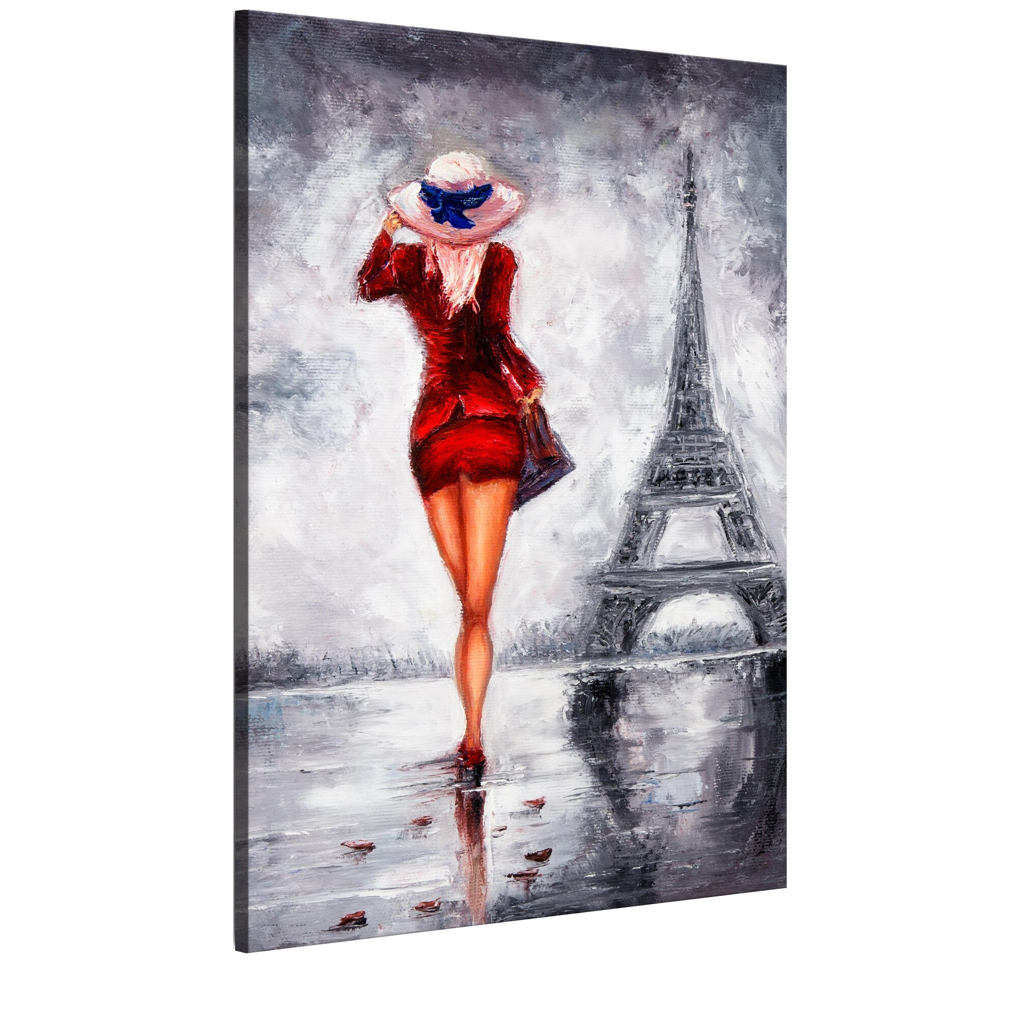 Tablou canvas - Doamna din Paris - 40 x 60 cm