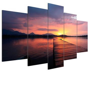 Tablou canvas 5 piese - Drumul catre Paradis - 200 x 100 cm Tablou canvas 5 piese - Drumul catre Paradis - 200 x 100 cm