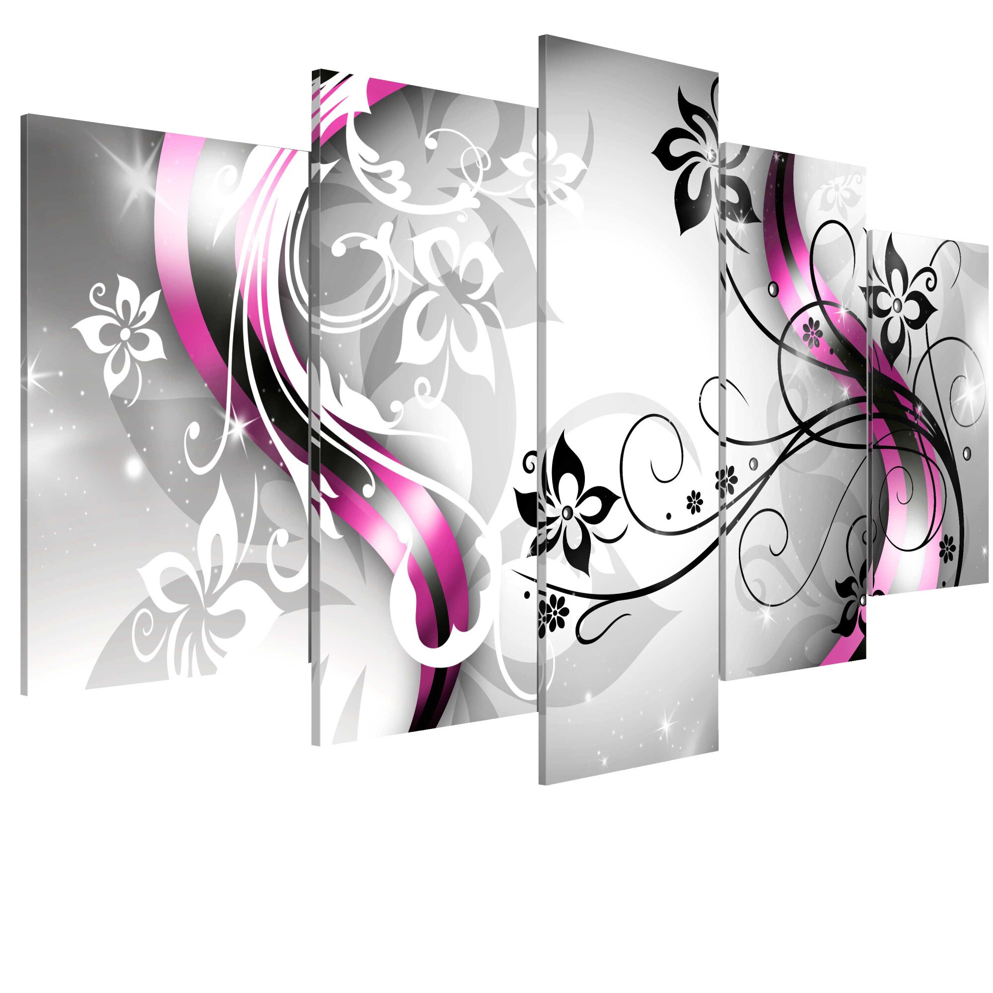 Tablou canvas 5 piese - Eleganta delicata - 100 x 50 cm