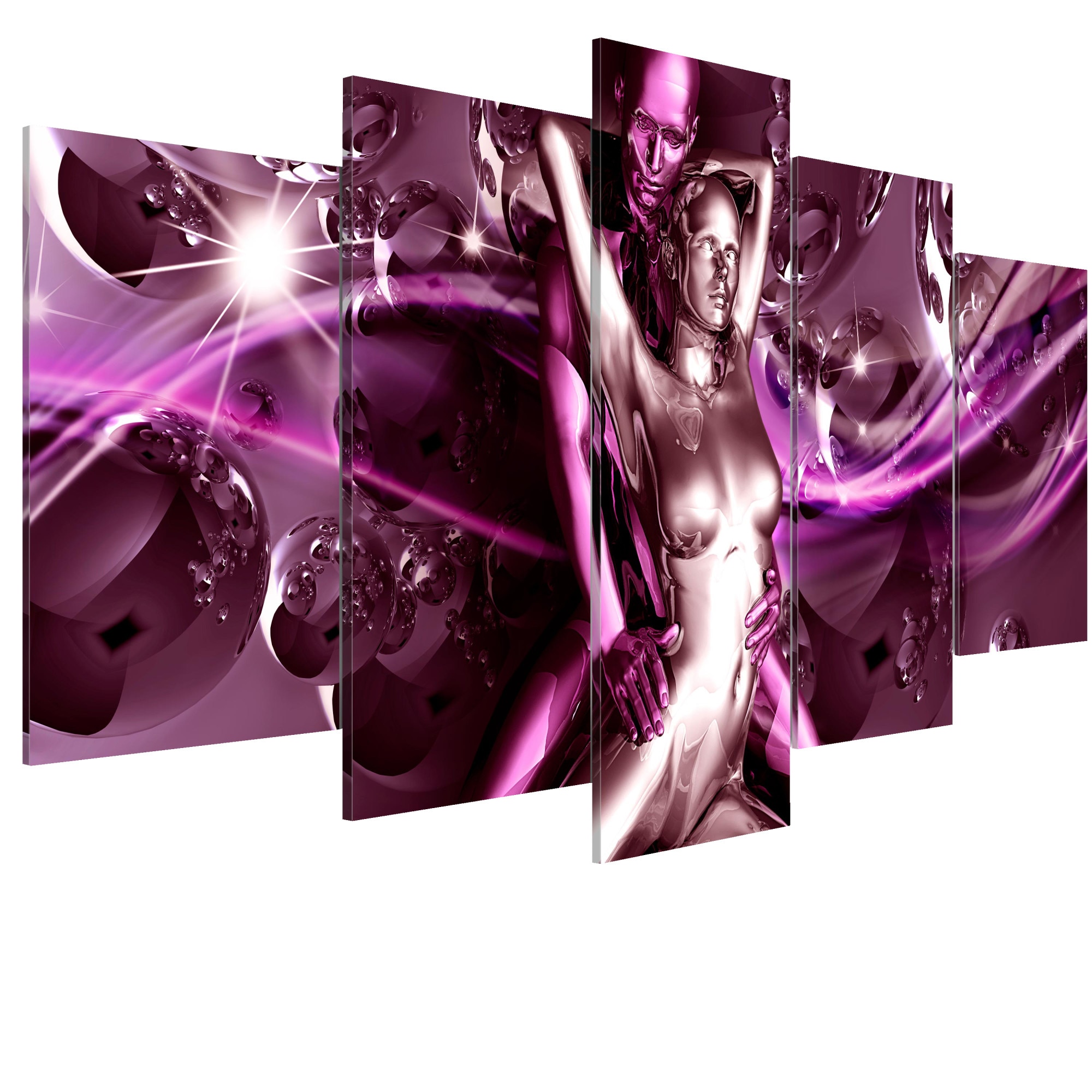 Tablou canvas 5 piese - Energia senzelor - 200 x 100 cm