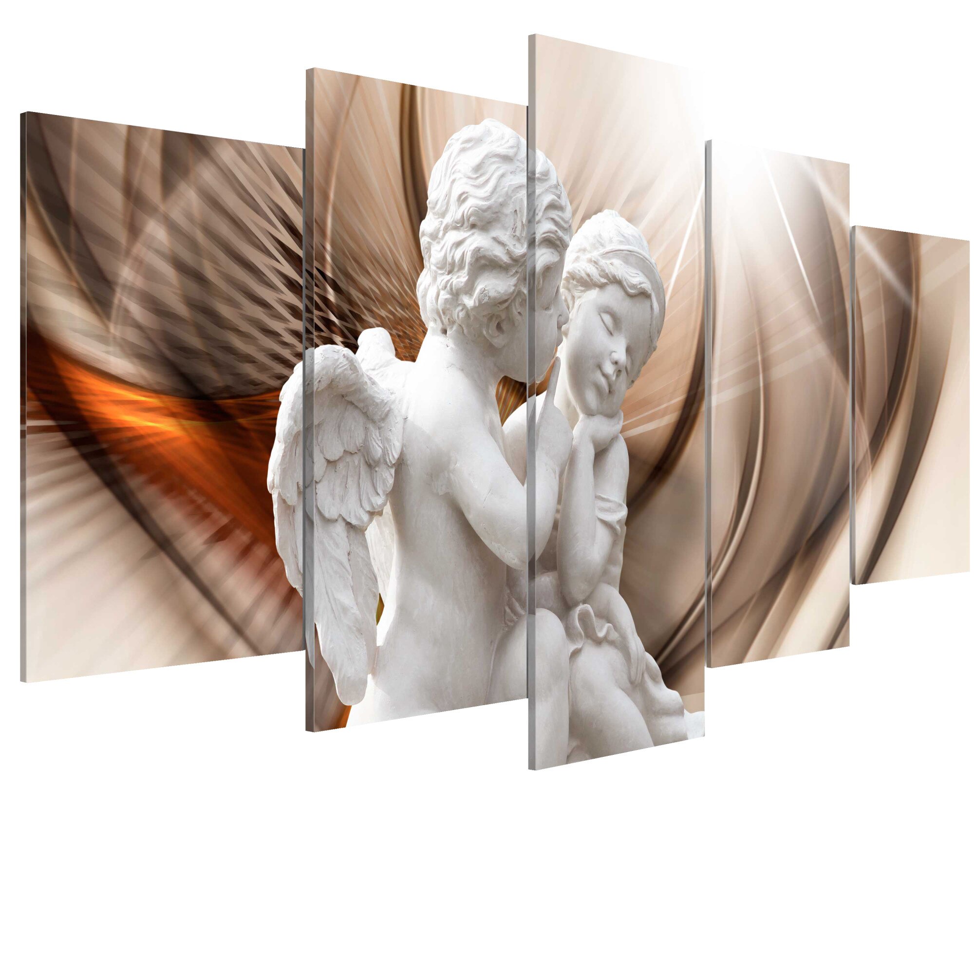 Tablou canvas 5 piese - Duet angelic - 100 x 50 cm